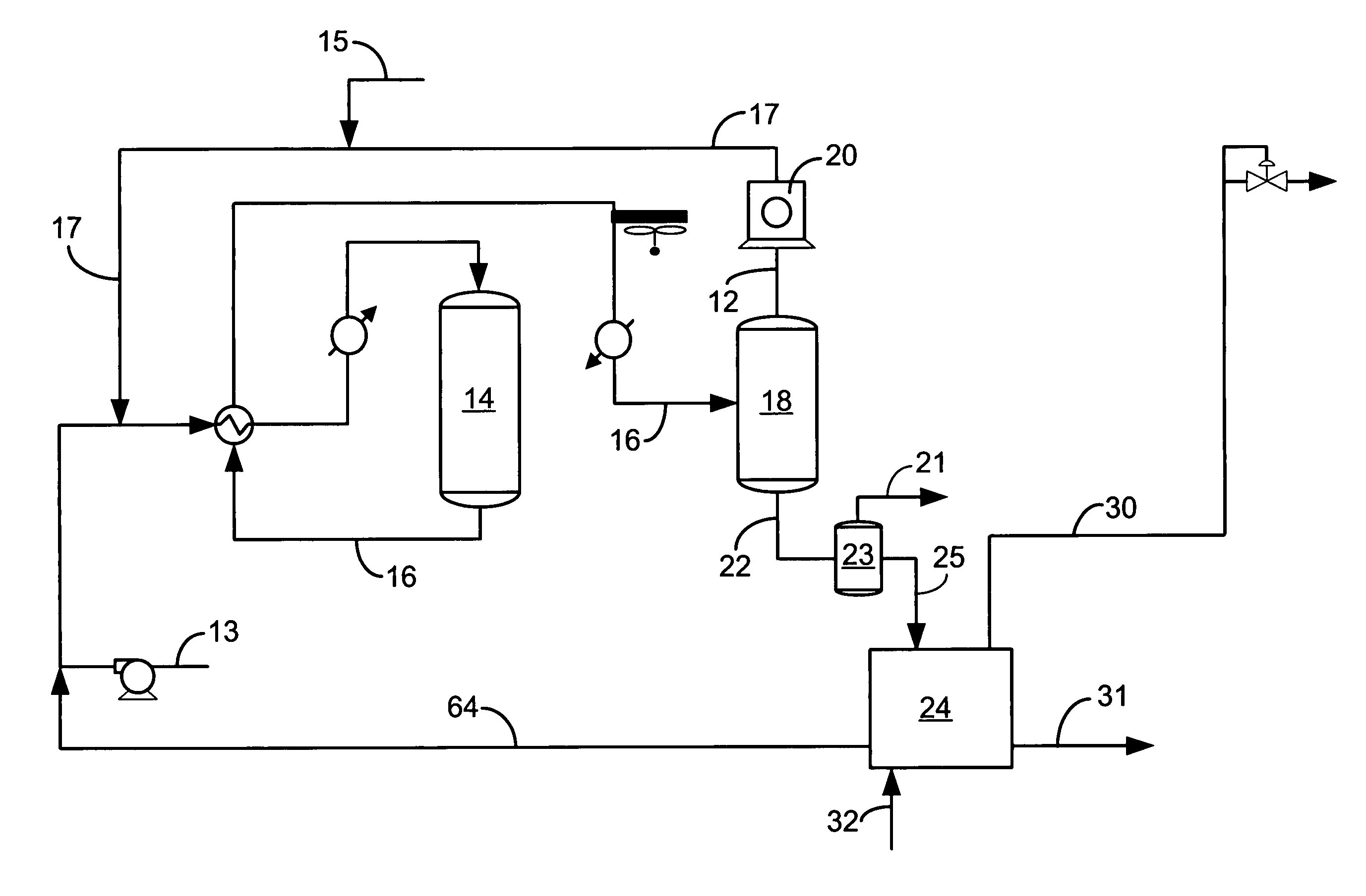 Isomerization process with adsorptive separation