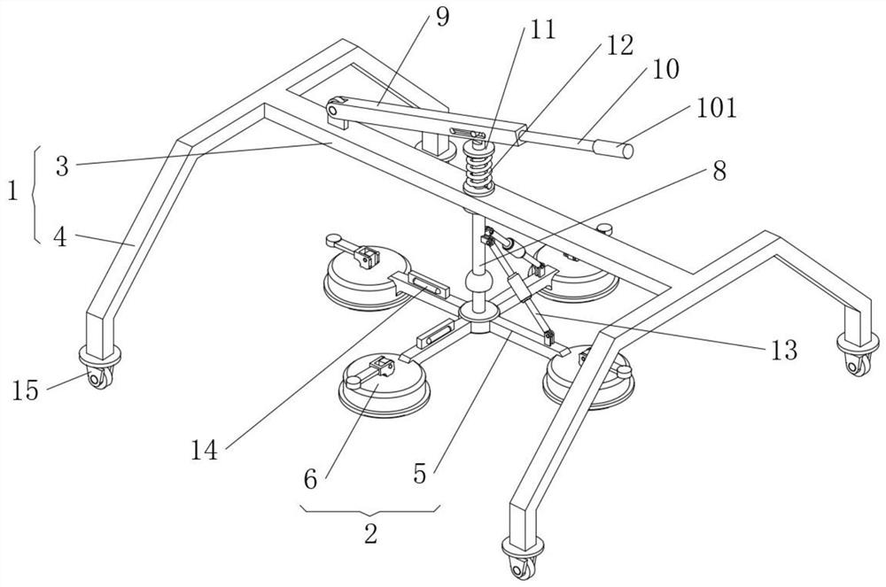 Tiles horizontal laying positioning device