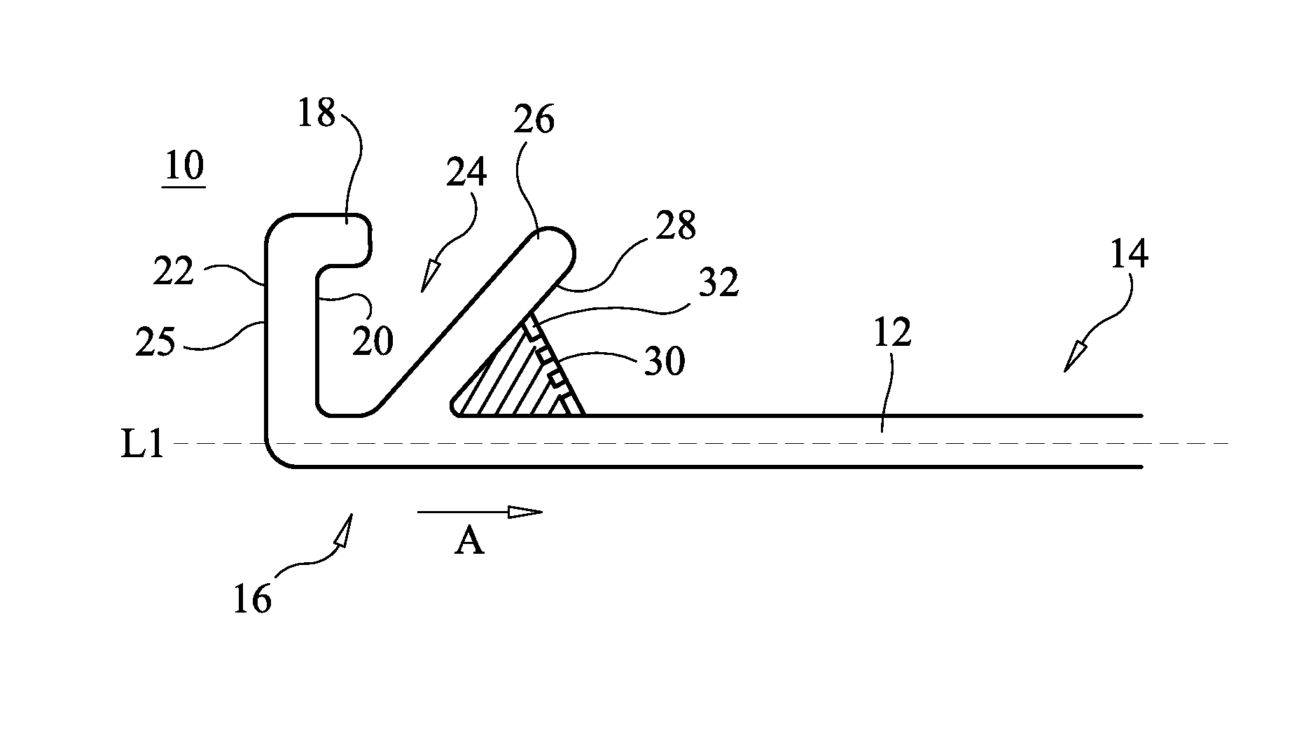 Surgical cutting device having a blunt tip for protecting tissue adjacent targeted tissue and method for use thereof