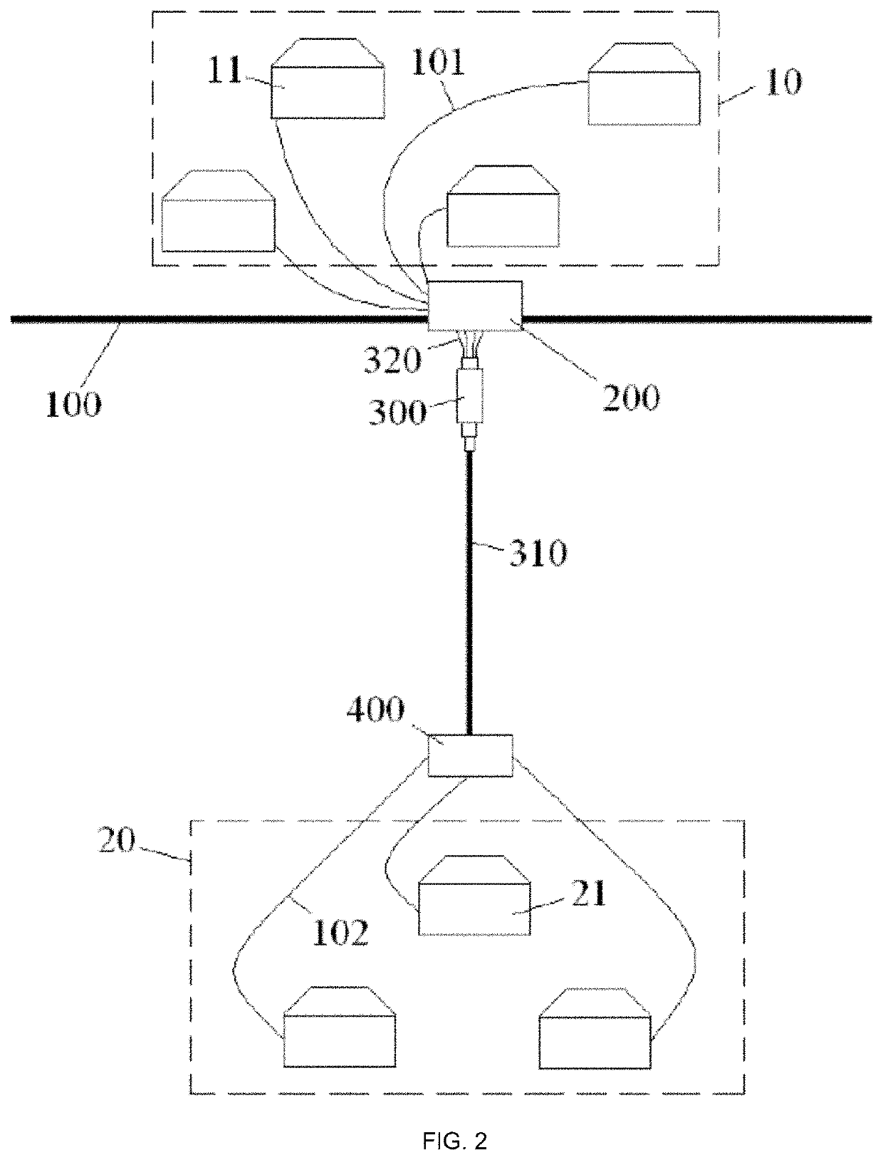 Optical cable wiring system and optical cable connecting component