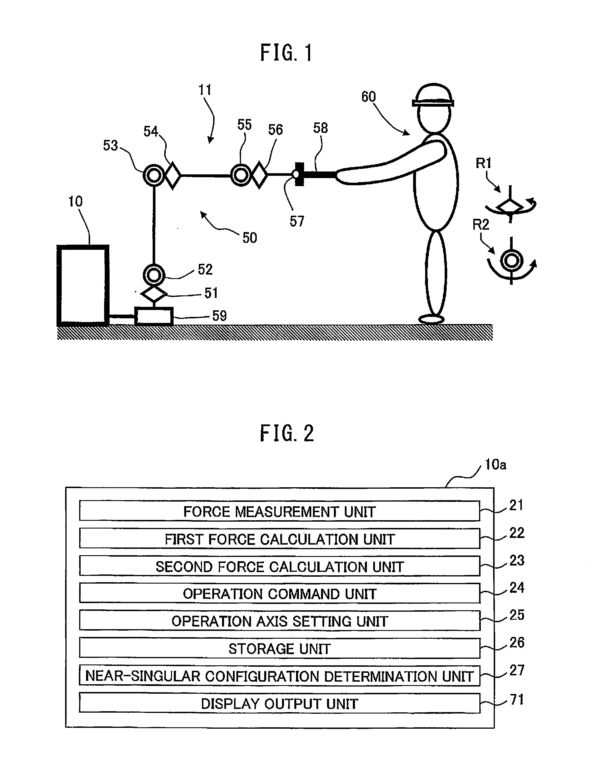 Robot control device for controlling robot moved according to applied force