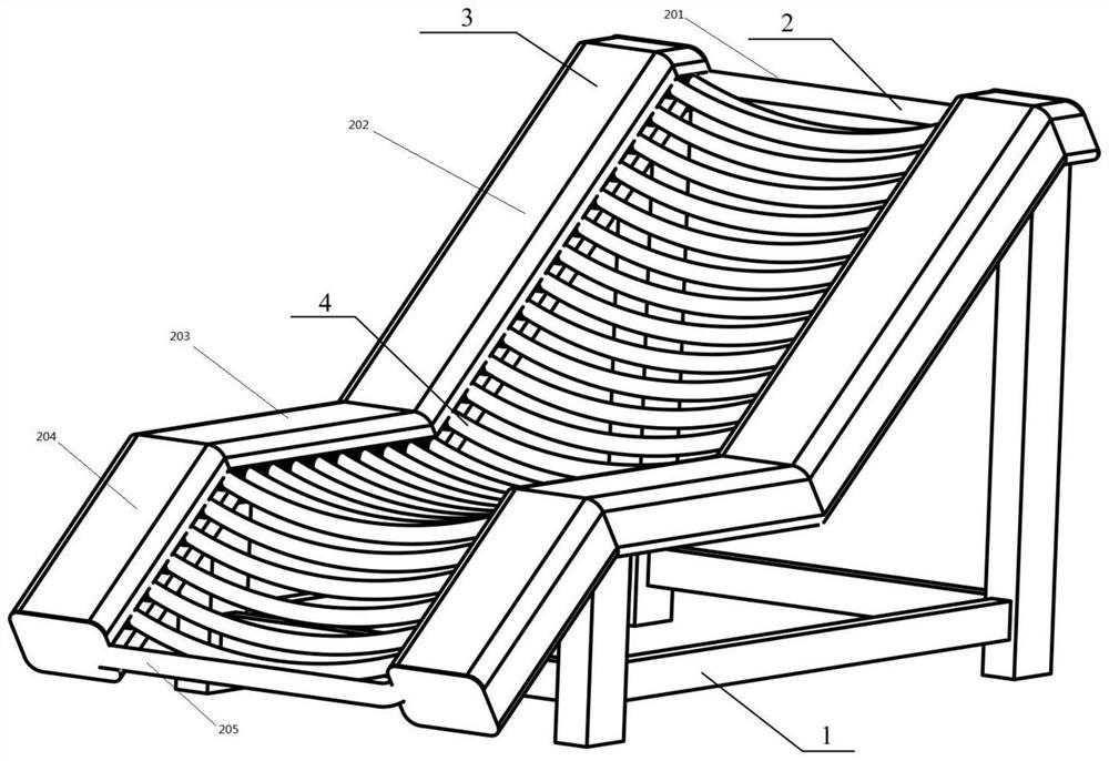 Flexible rehabilitation chair based on variable stiffness adjustment