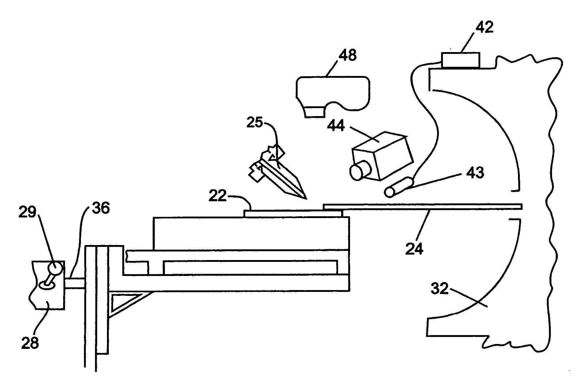 Control of the positional relationship between a sample collection instrument and a surface to be analyzed during a sampling procedure with image analysis