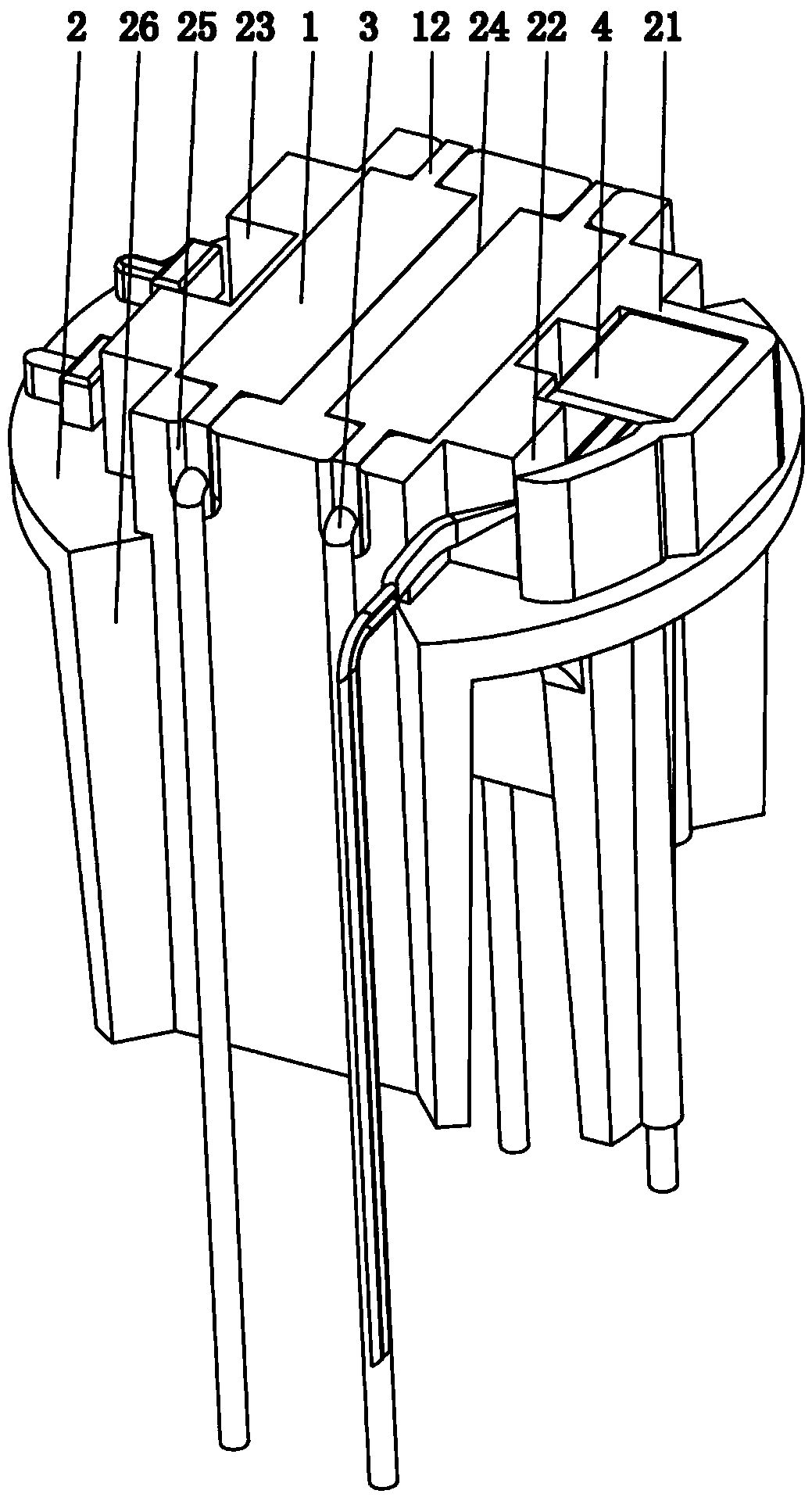 A sensor insulation adaptation structure