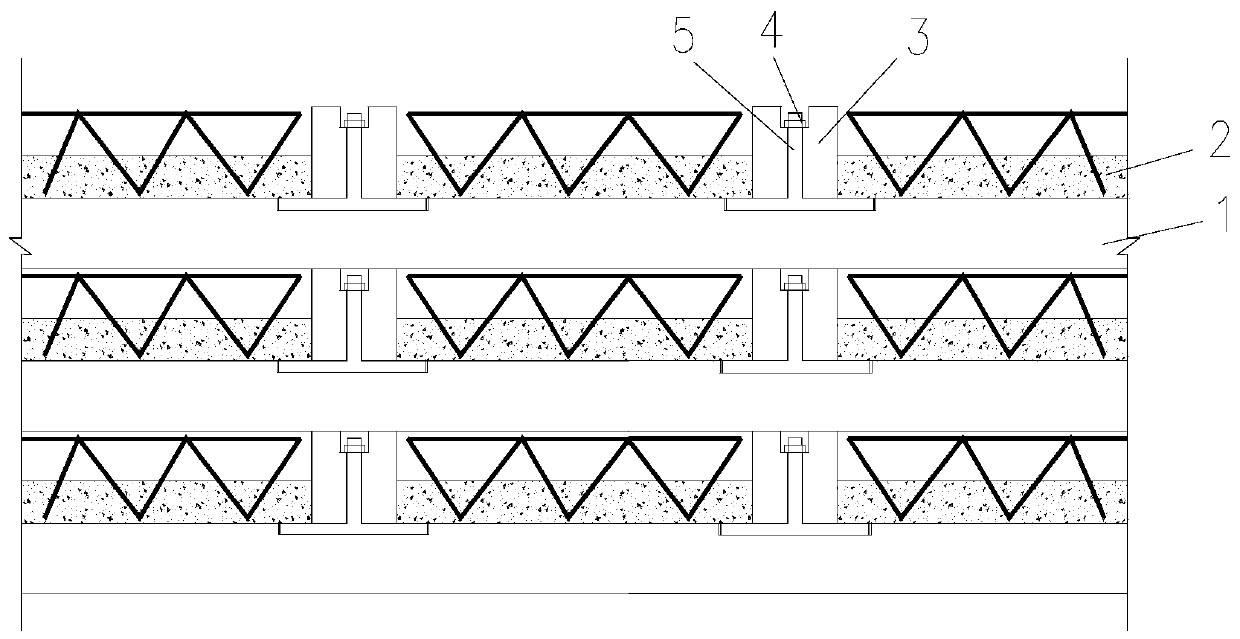 Prefabricated plate manufacturing, hoisting and secondary pouring integrated device and construction method