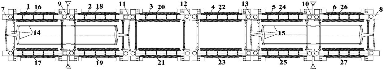 Middle-low speed maglev vehicle running mechanism