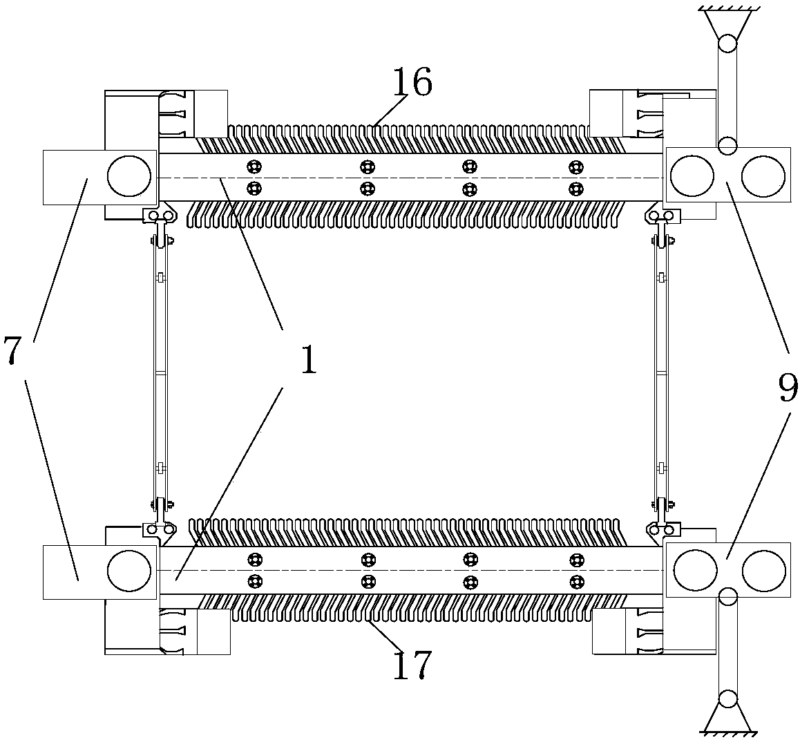 Middle-low speed maglev vehicle running mechanism