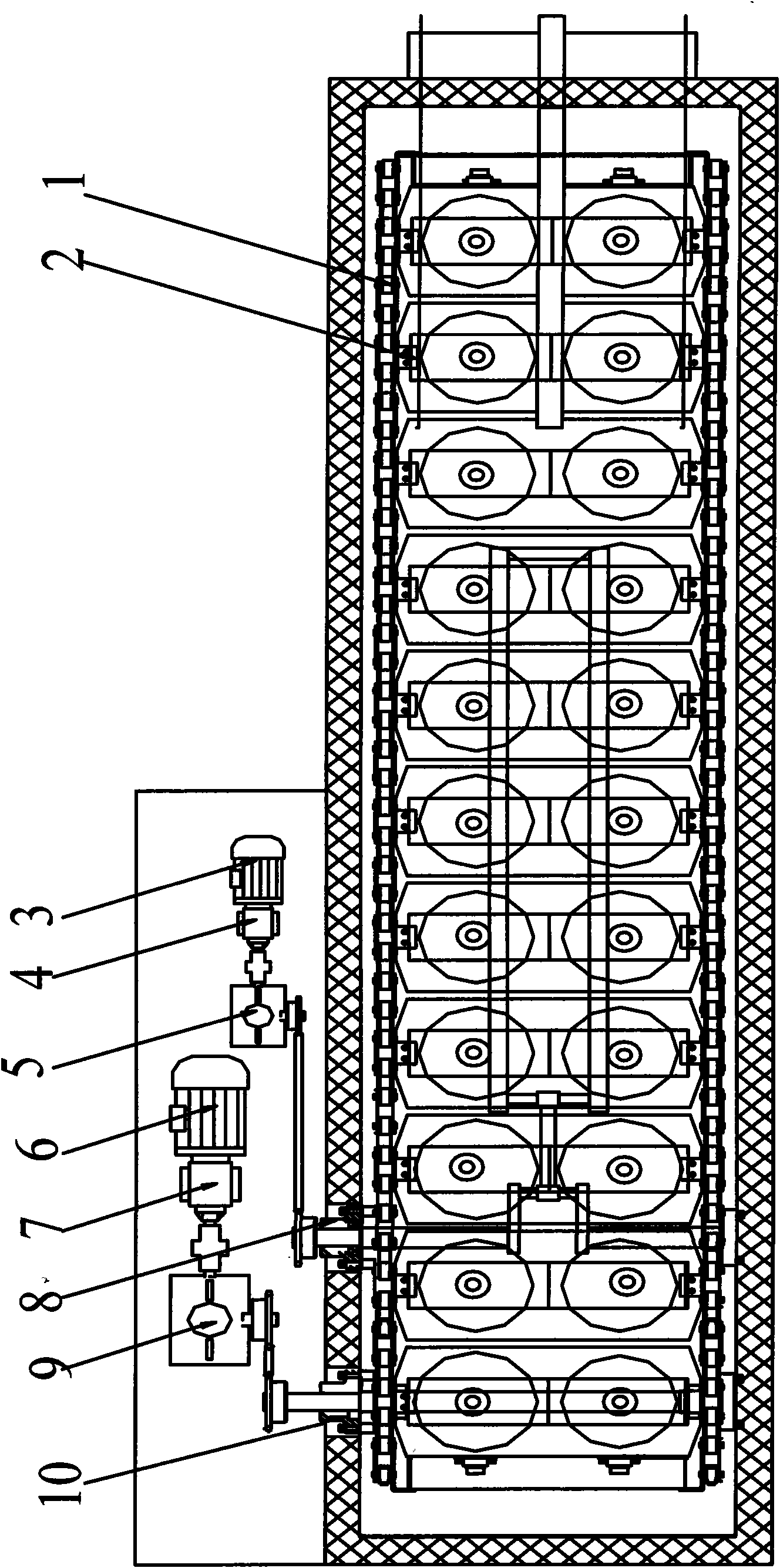 Chain-type circular fresh sheet jelly machine