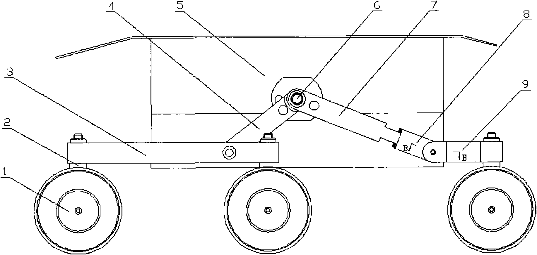 Travelling and folding system of moon rover