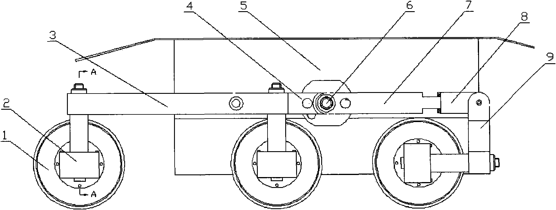 Travelling and folding system of moon rover