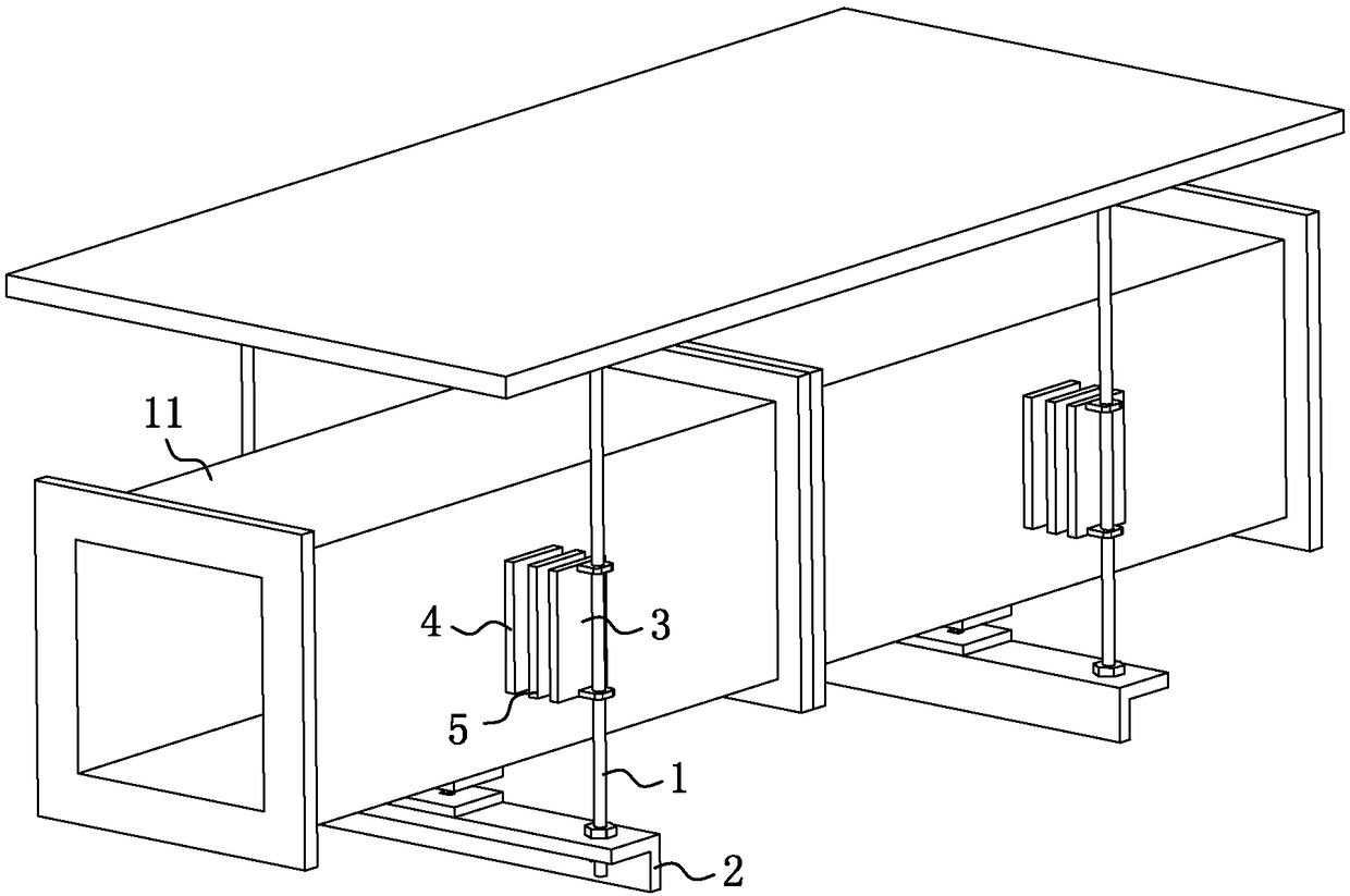 Installation structure and method of central air conditioner duct