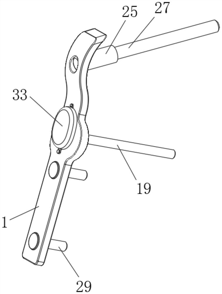 Hip fracture fixing device with adjustable supporting structure and triangular mechanical stable form