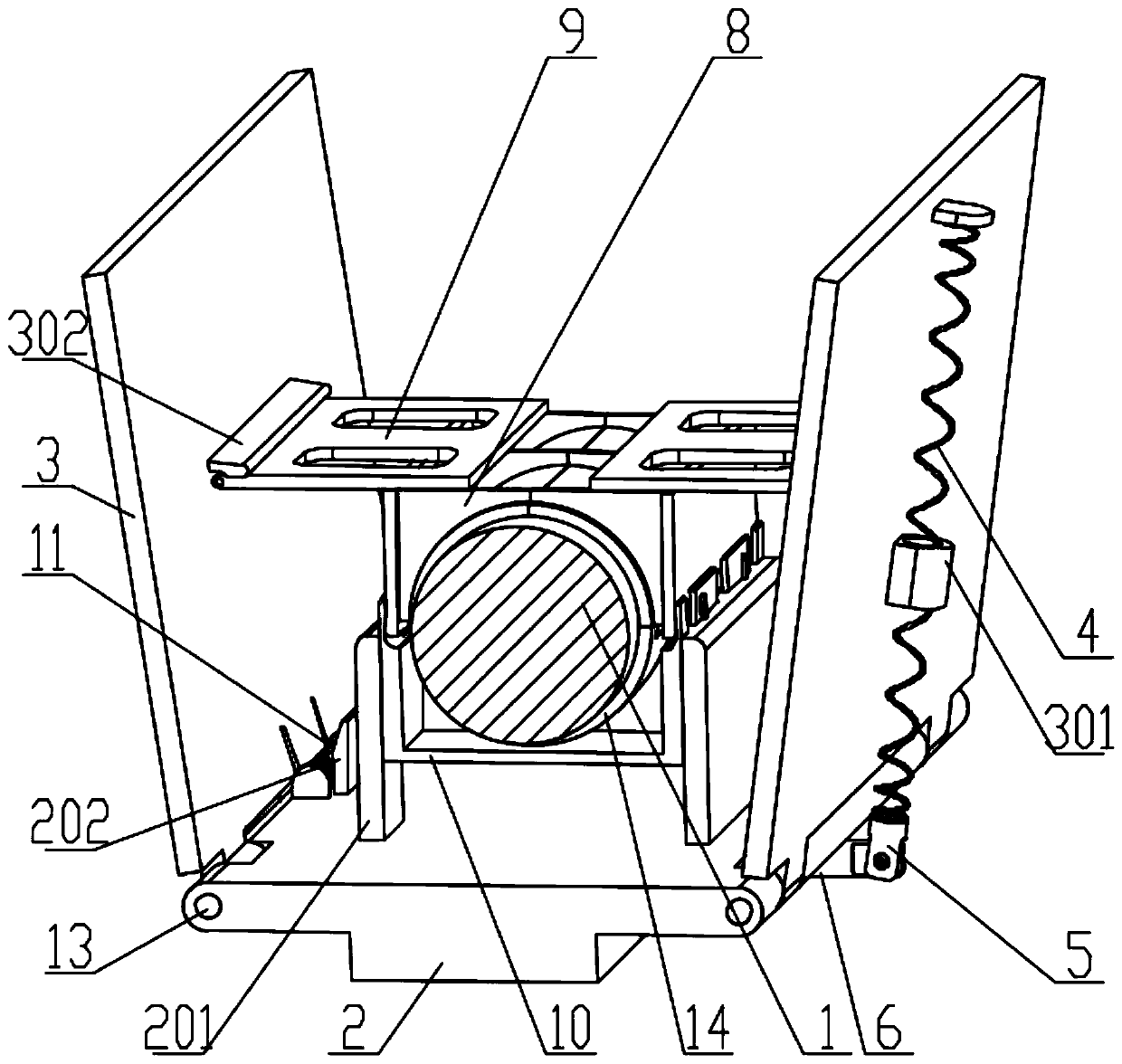 Fixed deep sea platform discardable adsorption preventing bottom sitting device