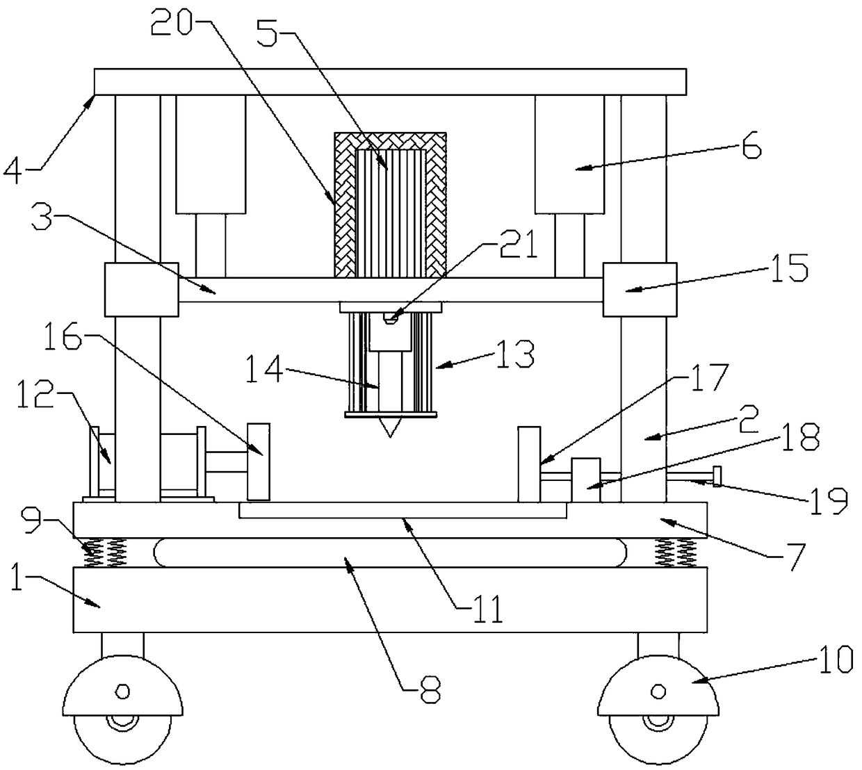 Noise reduction type drilling equipment for steel machining