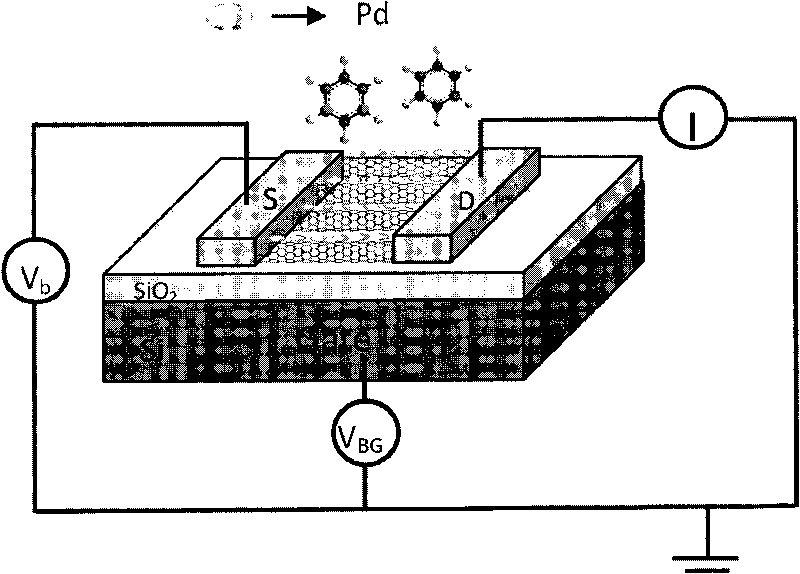 Carbon nanotube array organic pollutant sensor and application thereof