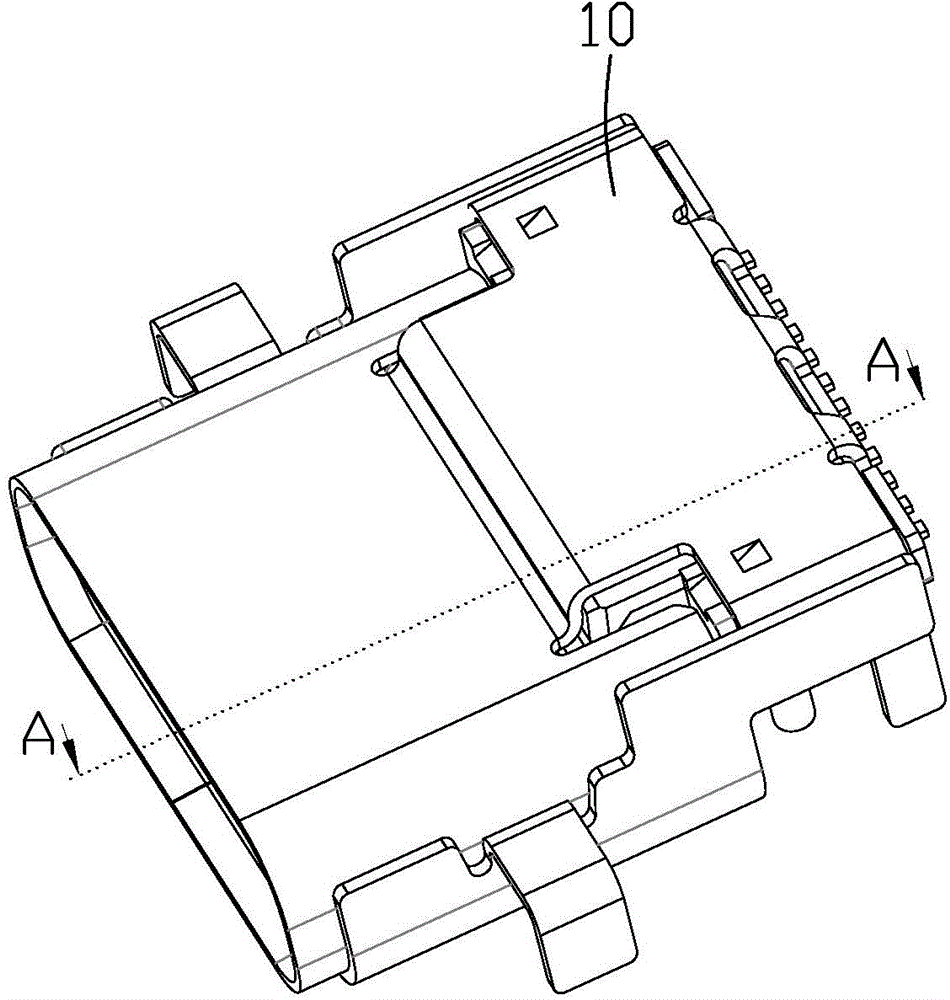 Sinking plate-type USB connector and method for manufacturing same