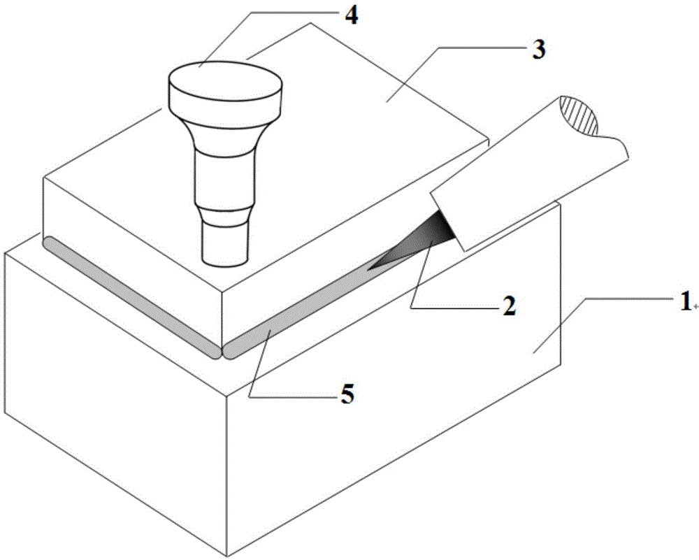 Aluminum alloy seal structure local flame heating ultrasonic braze welding method