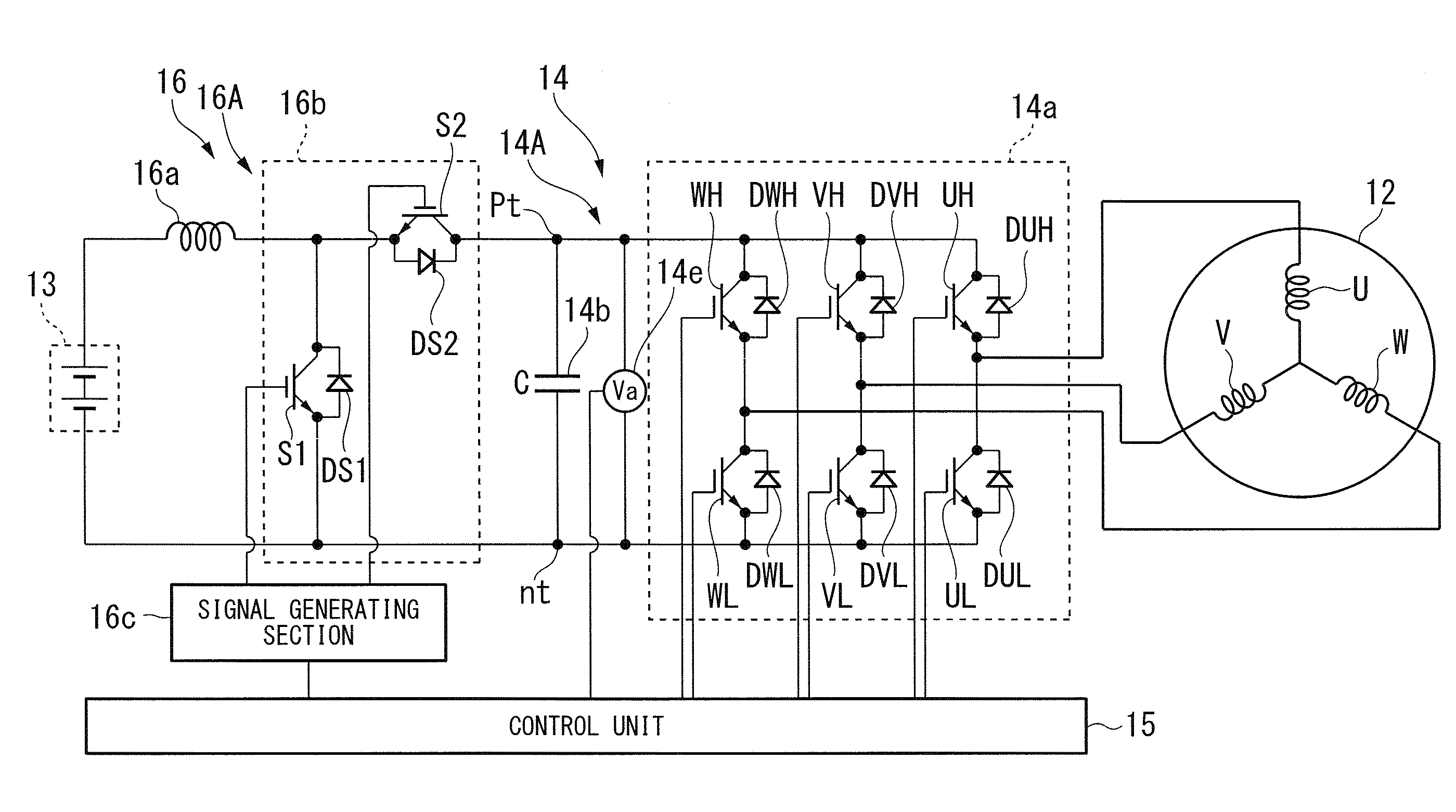 Control device and control method of boost converter