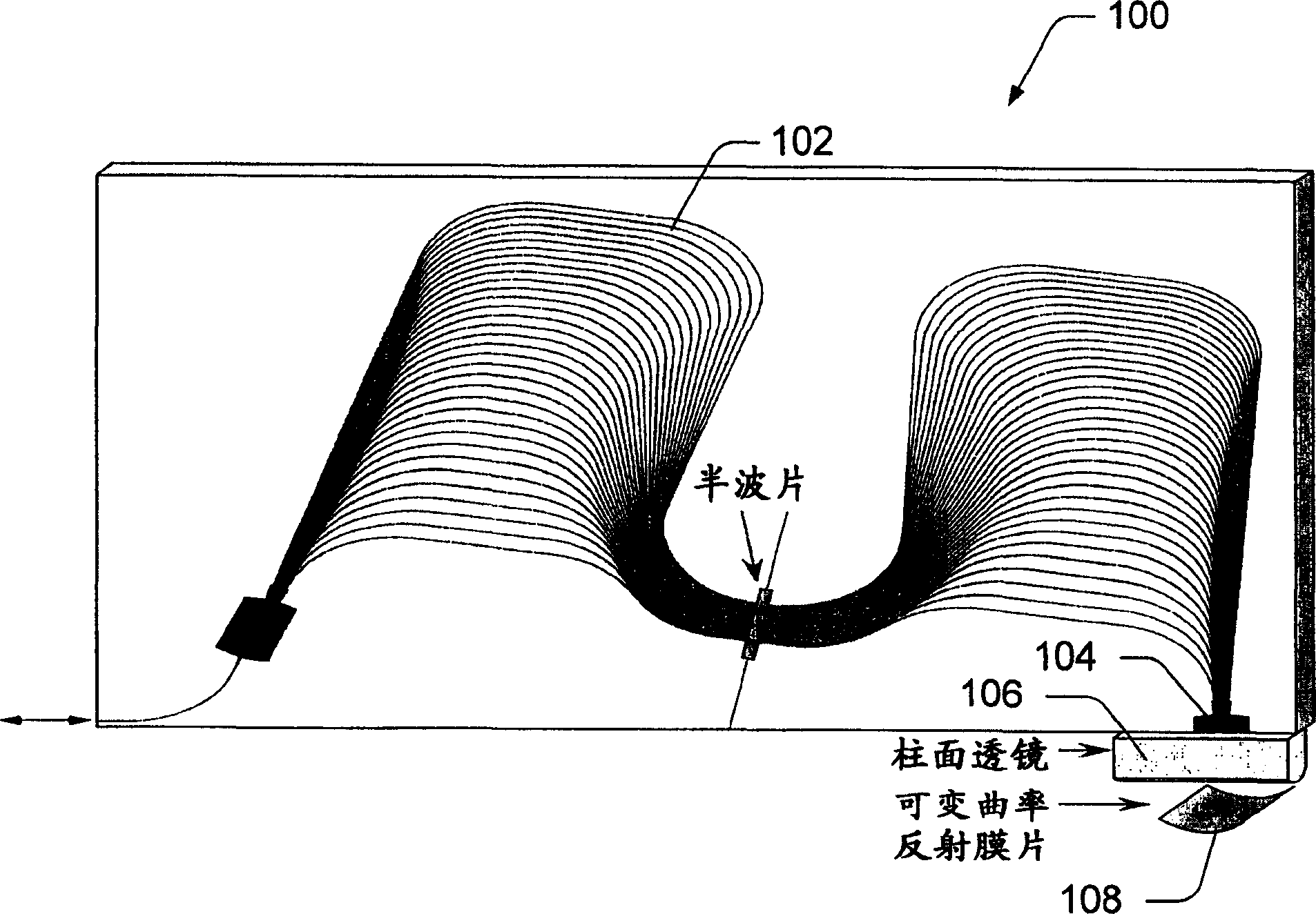 Colorless tunable dispersion compensator employing a planar lightwave circuit and a deformable mirror