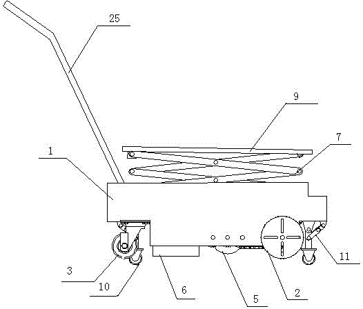 Domestic multifunctional cleaning trolley