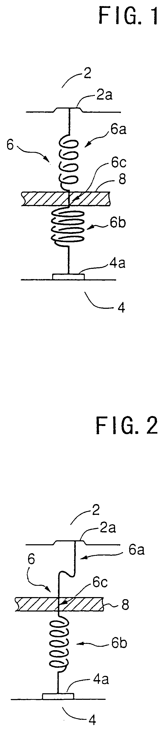 Contactor having contact electrodes of metal springs embedded in a plate-like structure