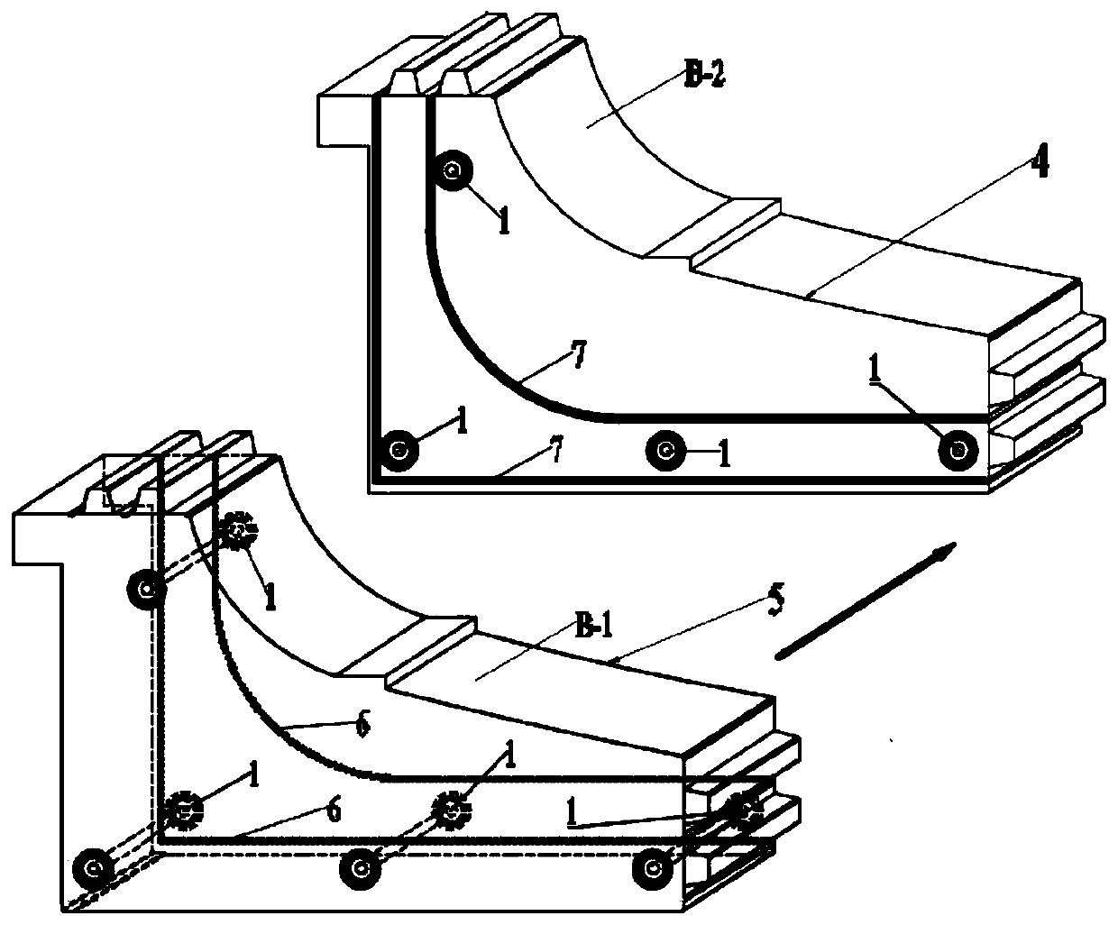 Nonlinear elastic counterforce centroid algorithm for sealing gasket of prefabricated component