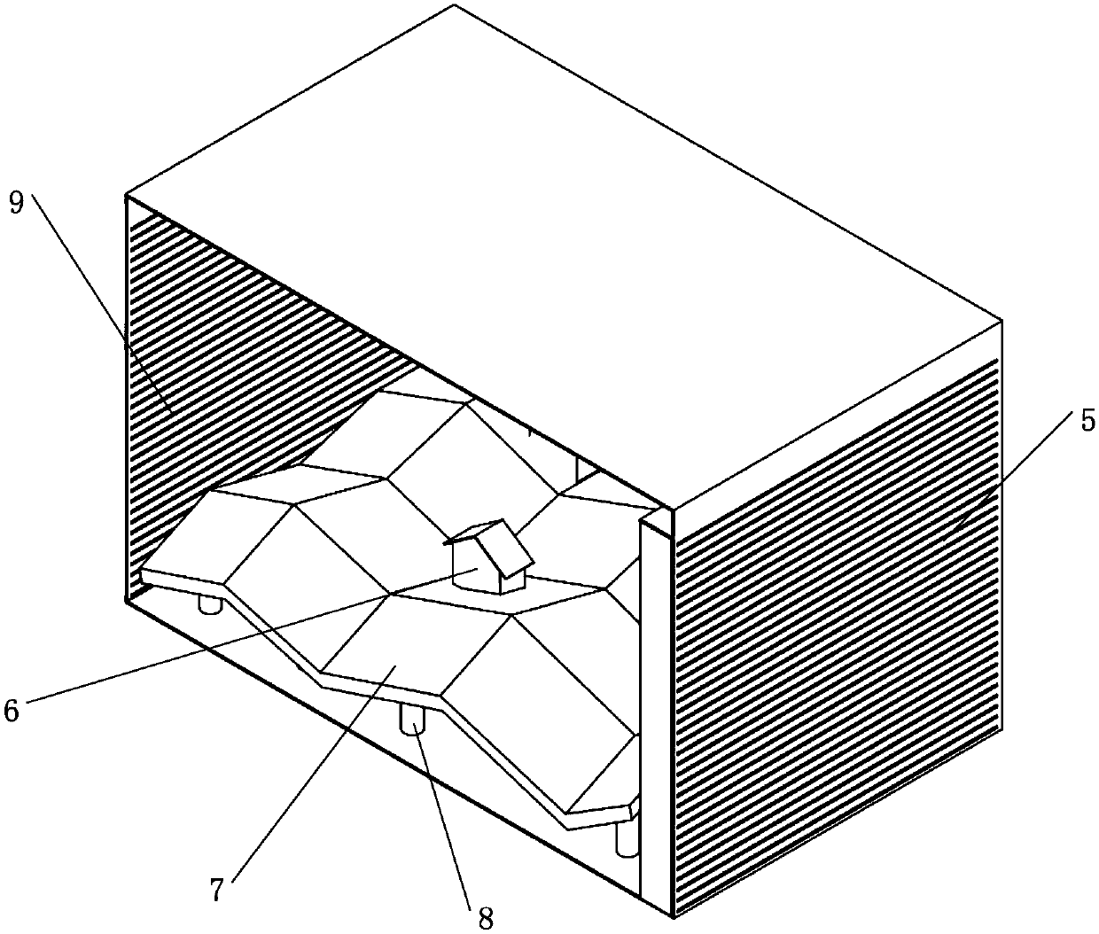 Wind tunnel for researching snow drift