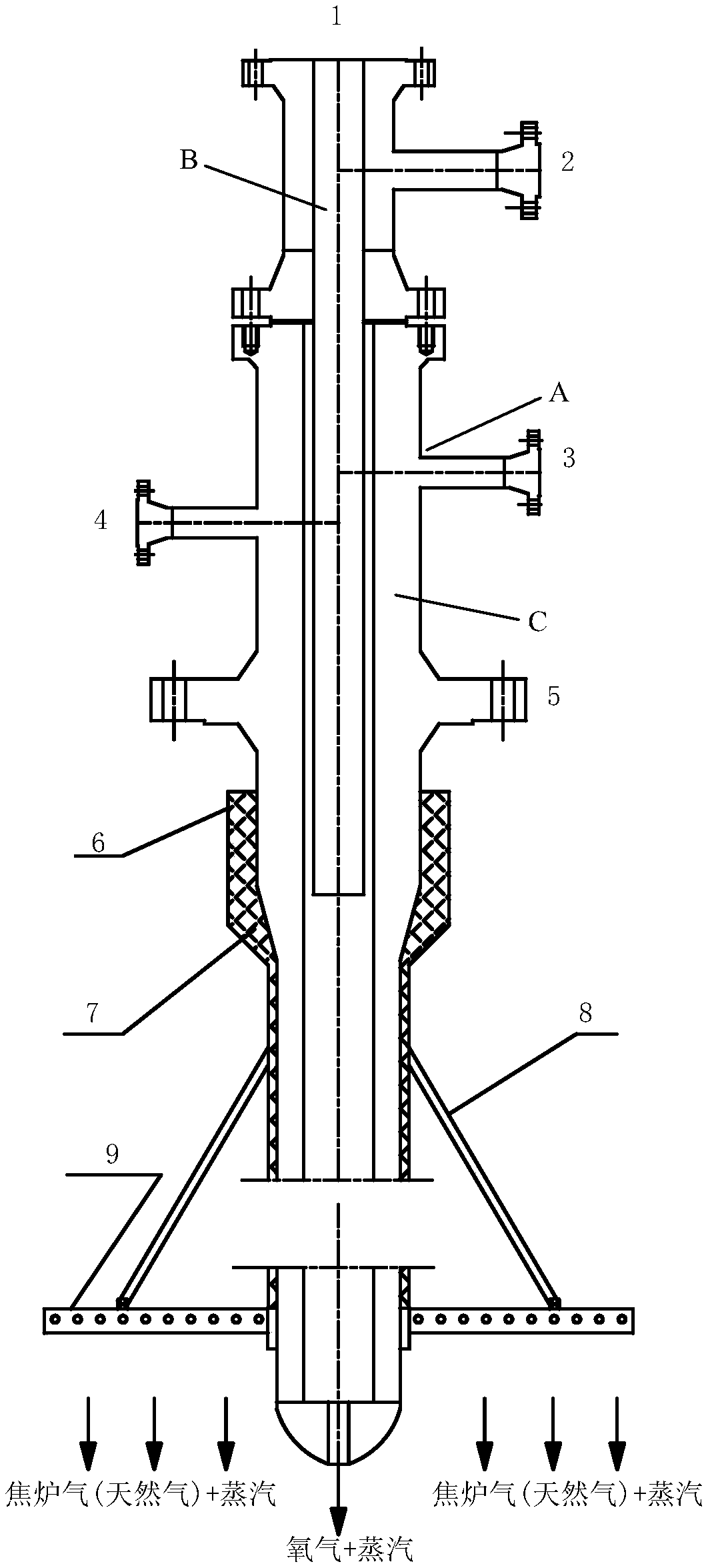 Novel pure-oxygen metal burner