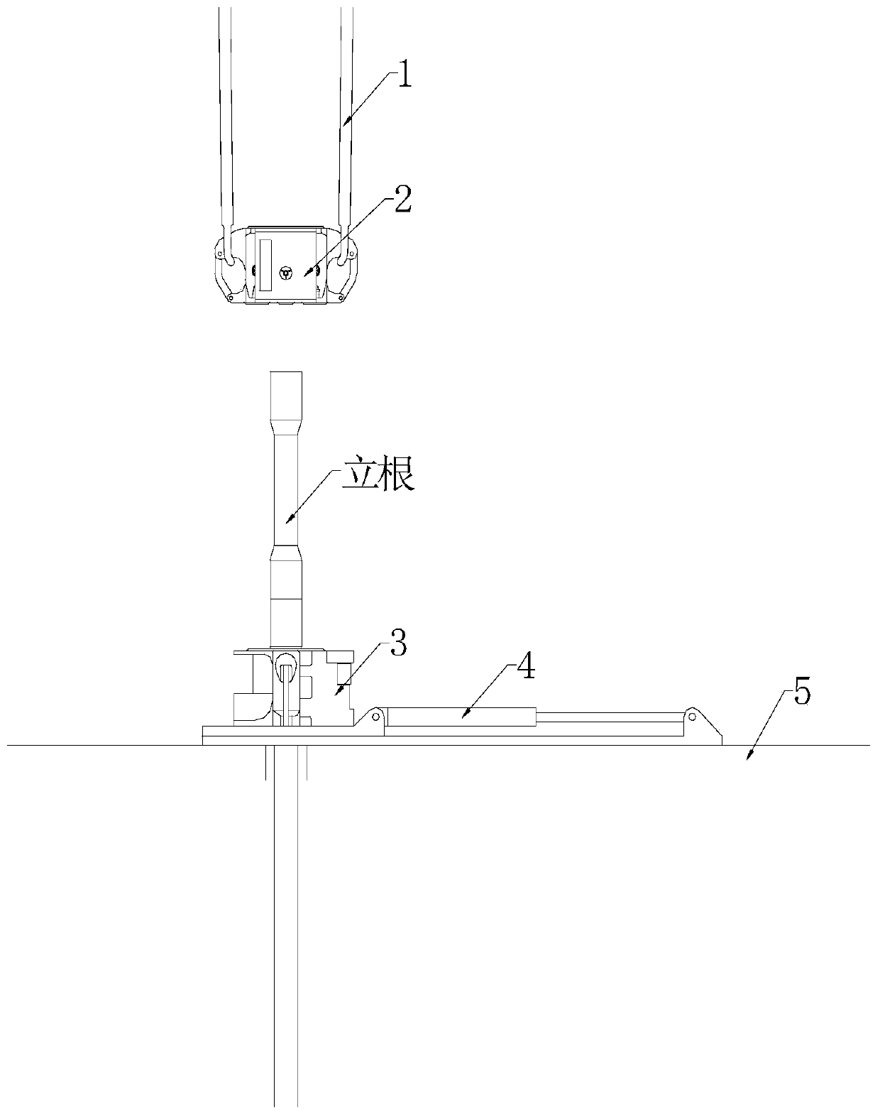 Ocean deep drilling exploration and well drilling operation drill column suspending method