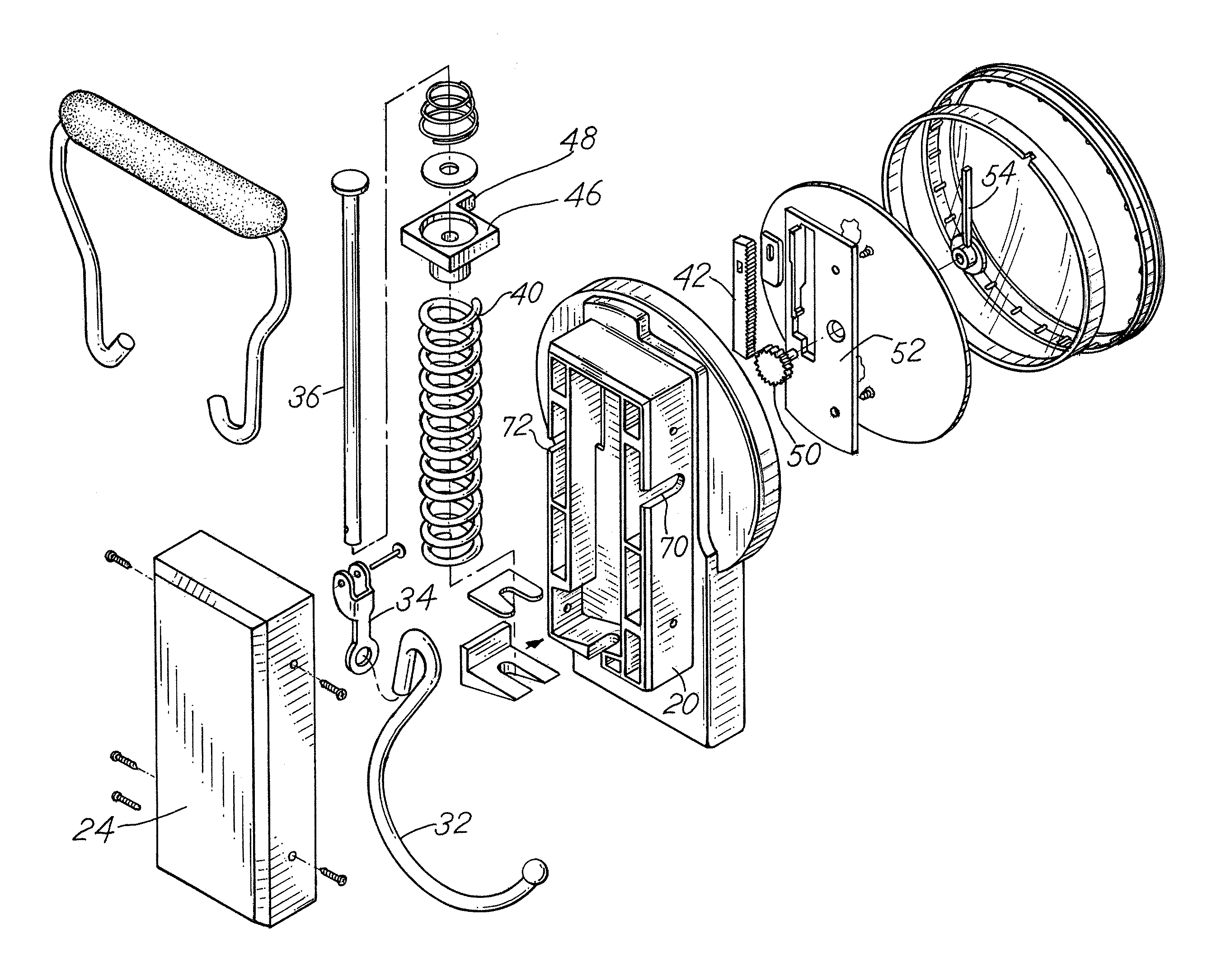 Portable hand held luggage weight and size measurement device