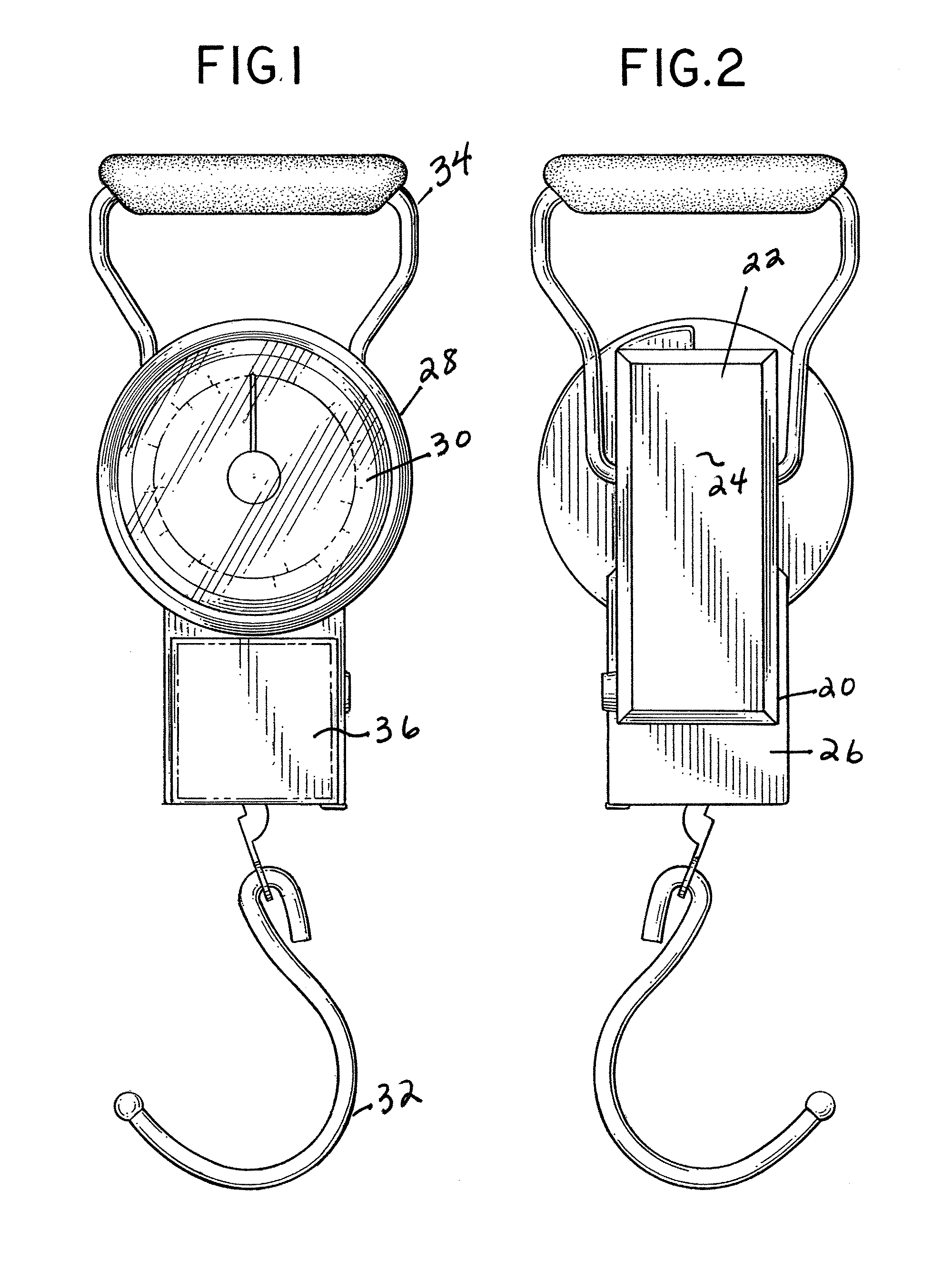 Portable hand held luggage weight and size measurement device