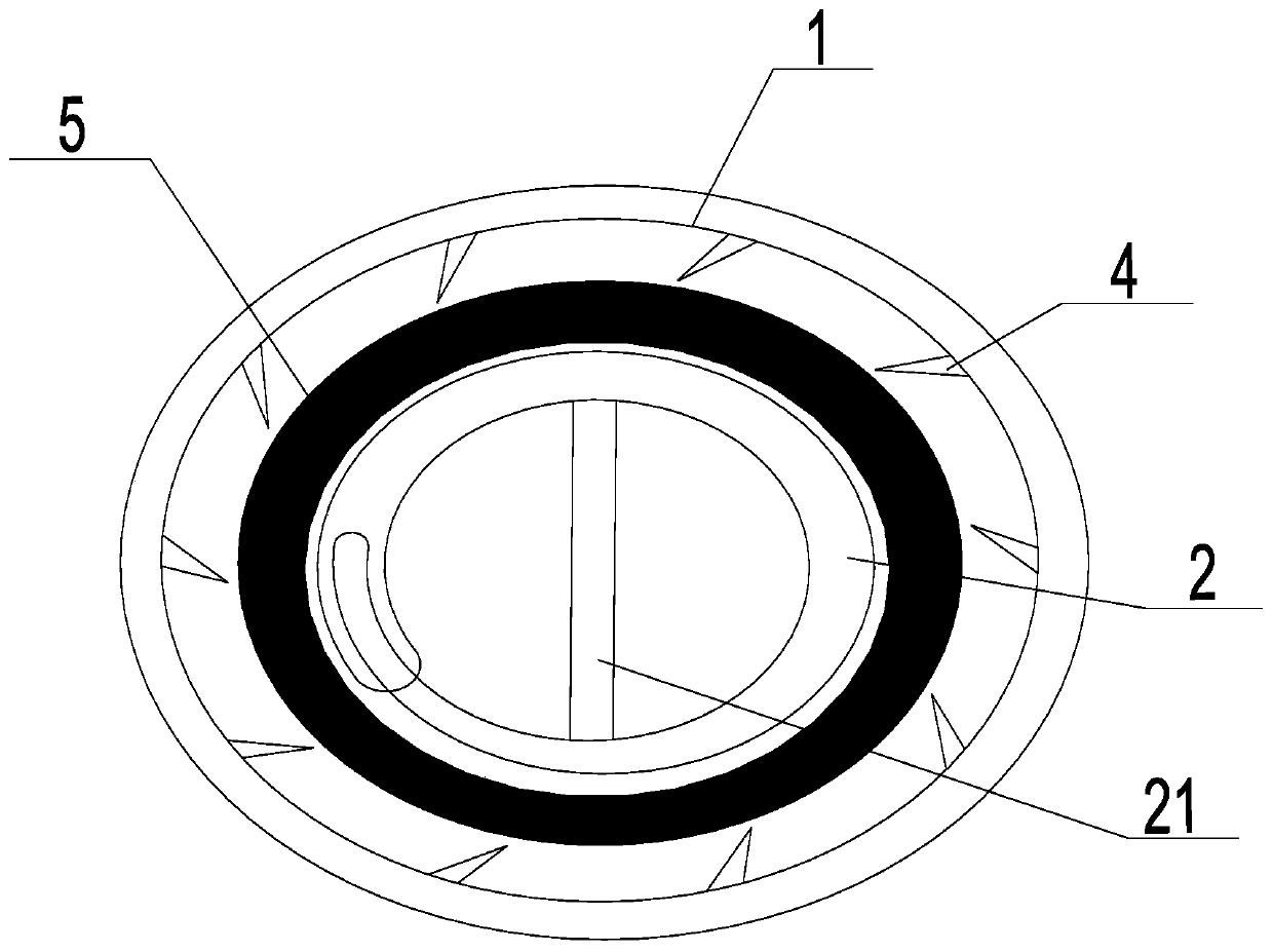 PE tube scraper device and method for scraping material on outer wall of PE tube