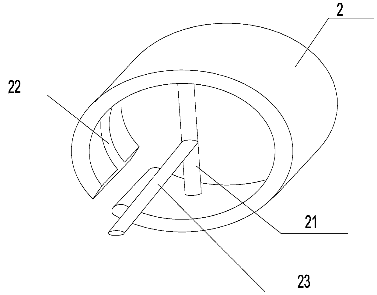 PE tube scraper device and method for scraping material on outer wall of PE tube