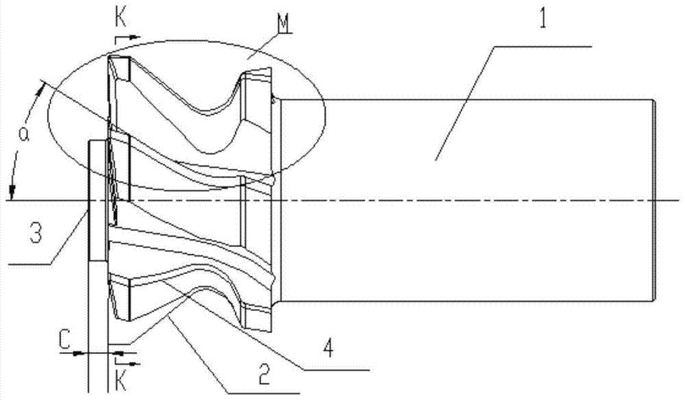 A form milling cutter with tool setting structure