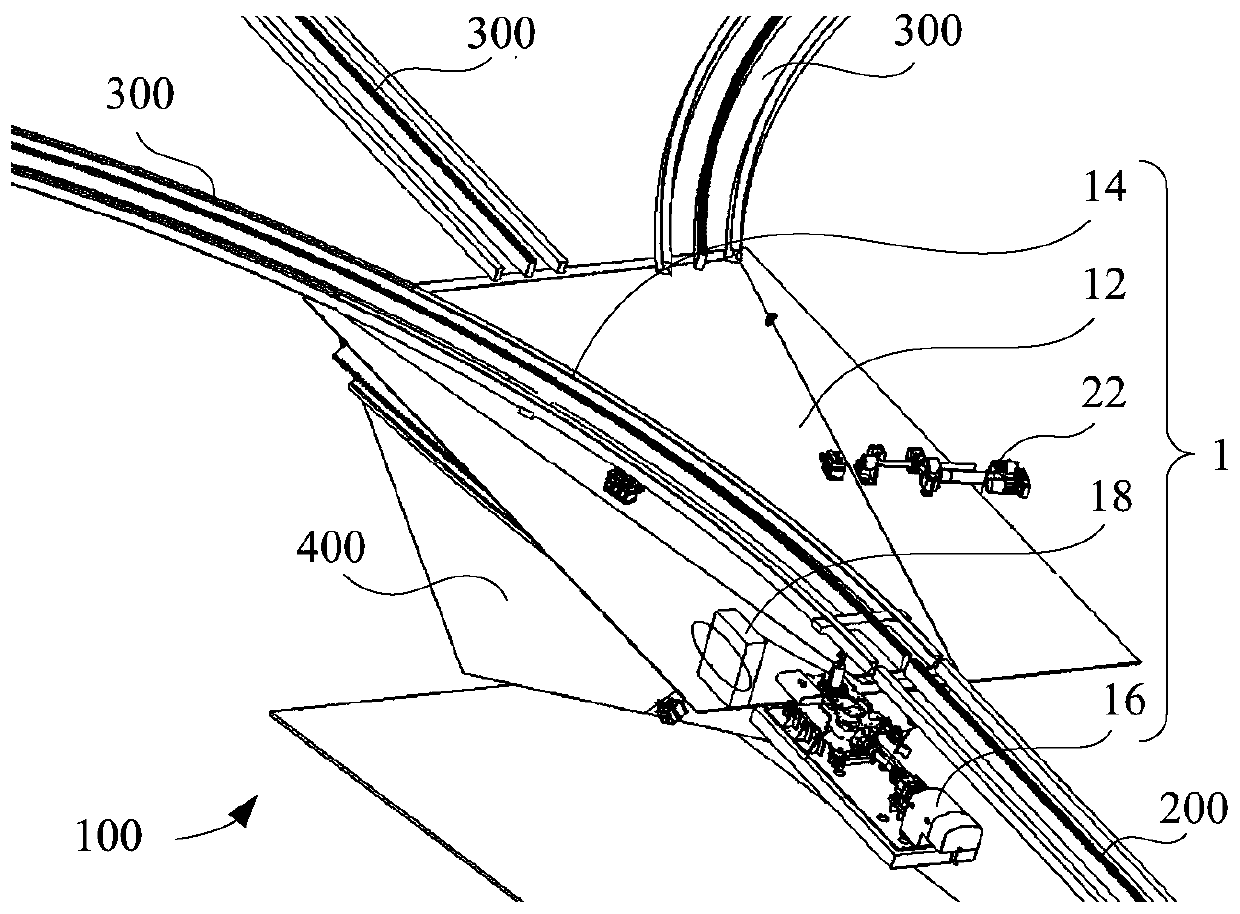 Turnout mechanism, rail system and control method of turnout mechanism