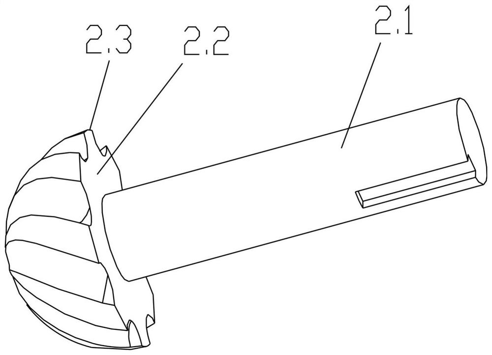 Spherical milling cutter for machining stepped hole chamfer and machining method for machining stepped hole chamfer