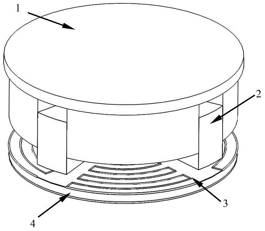 Arrayed omnidirectional type horizontal shear modal magnetostrictive transducer