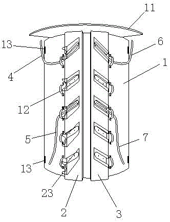 Single-phase household line device on low-voltage line pole