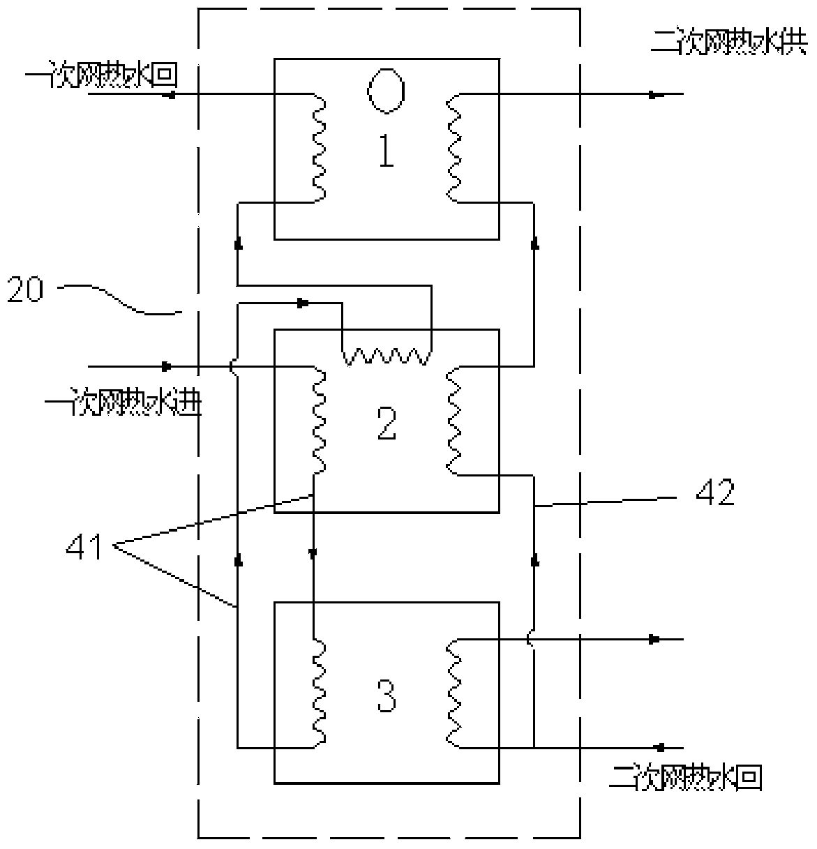 Combined type heat exchange unit