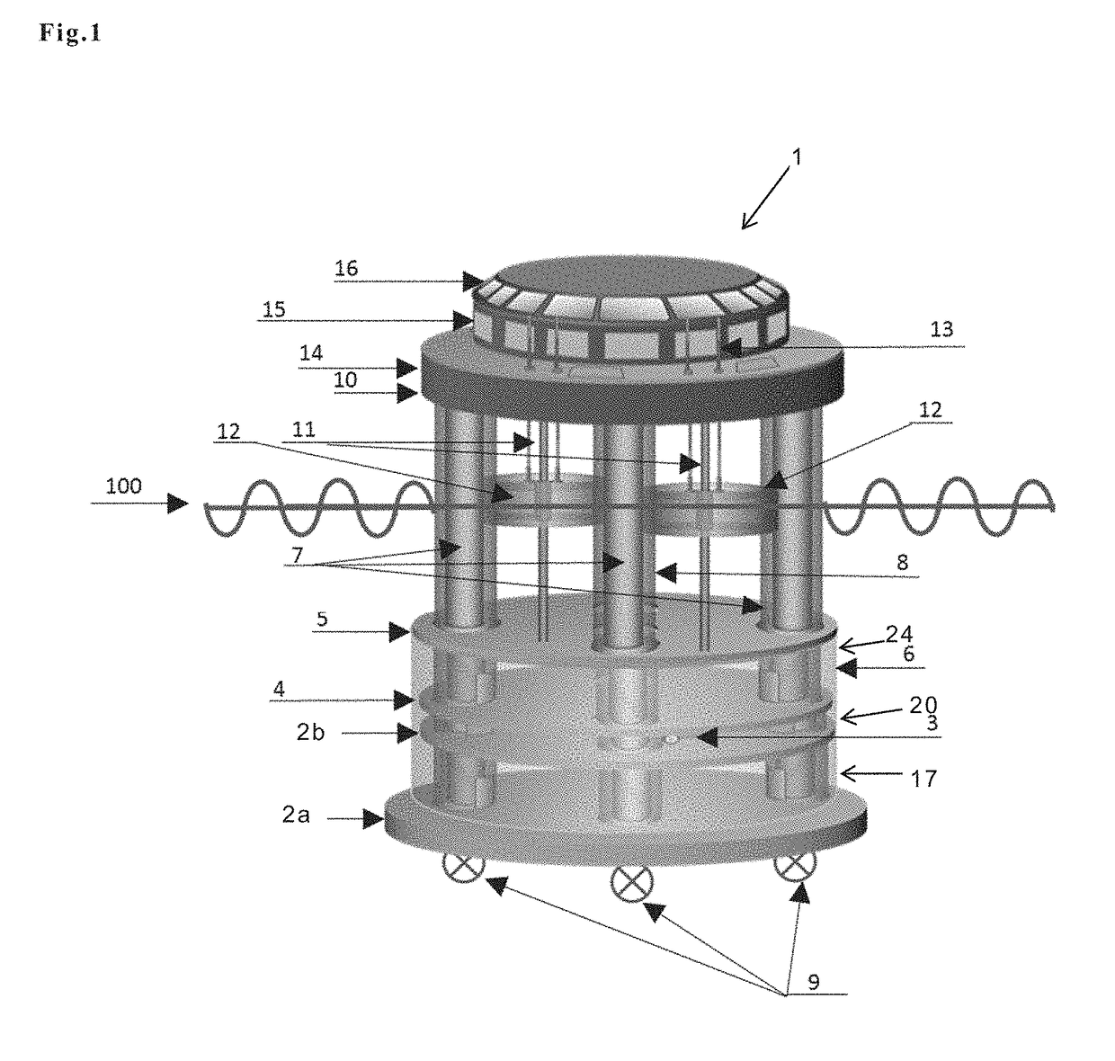 Floating wave energy conversion island platforms