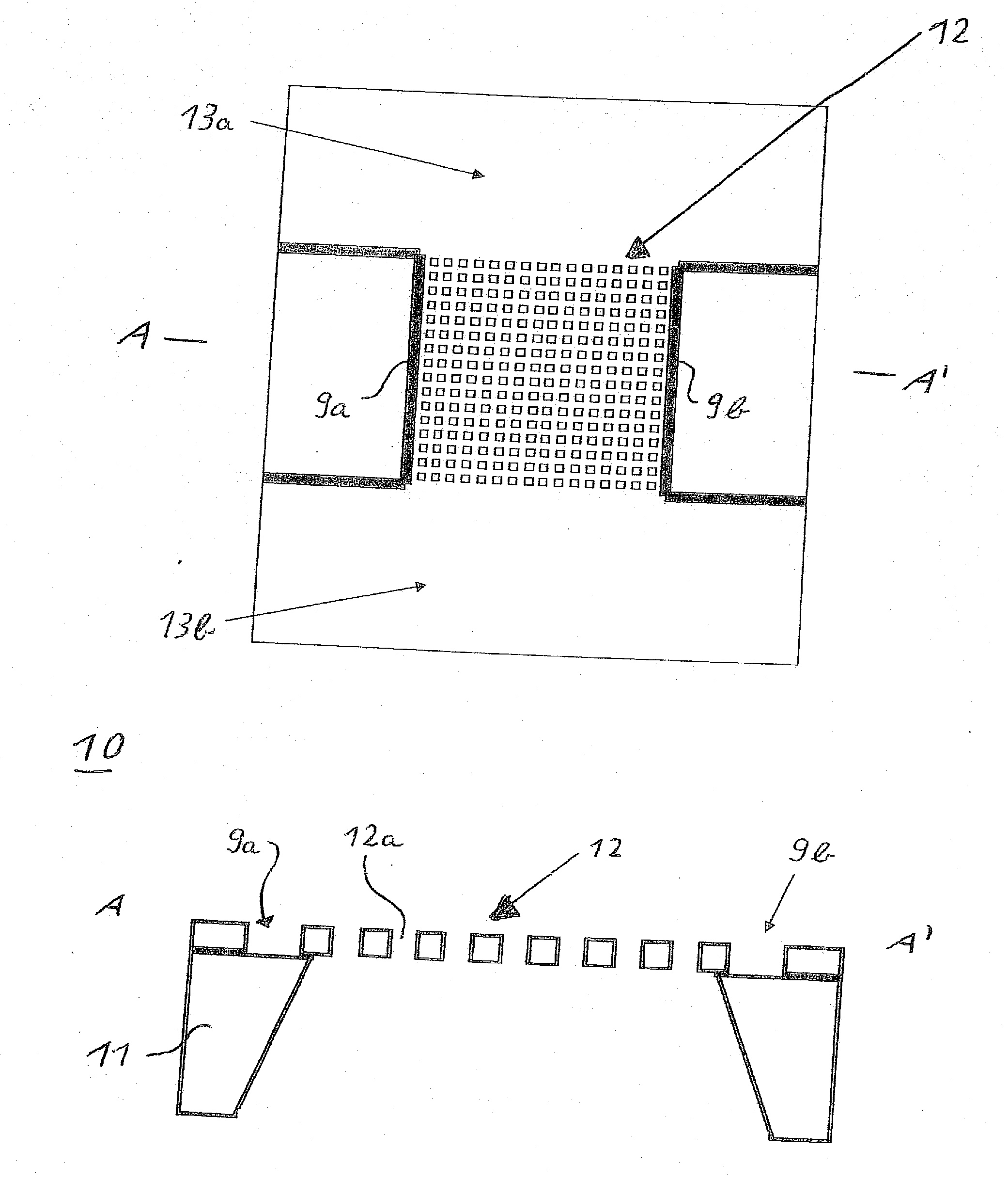 Micromechanical filter for microparticles, in particular for pathogenic bacteria and viruses, and also process for production thereof