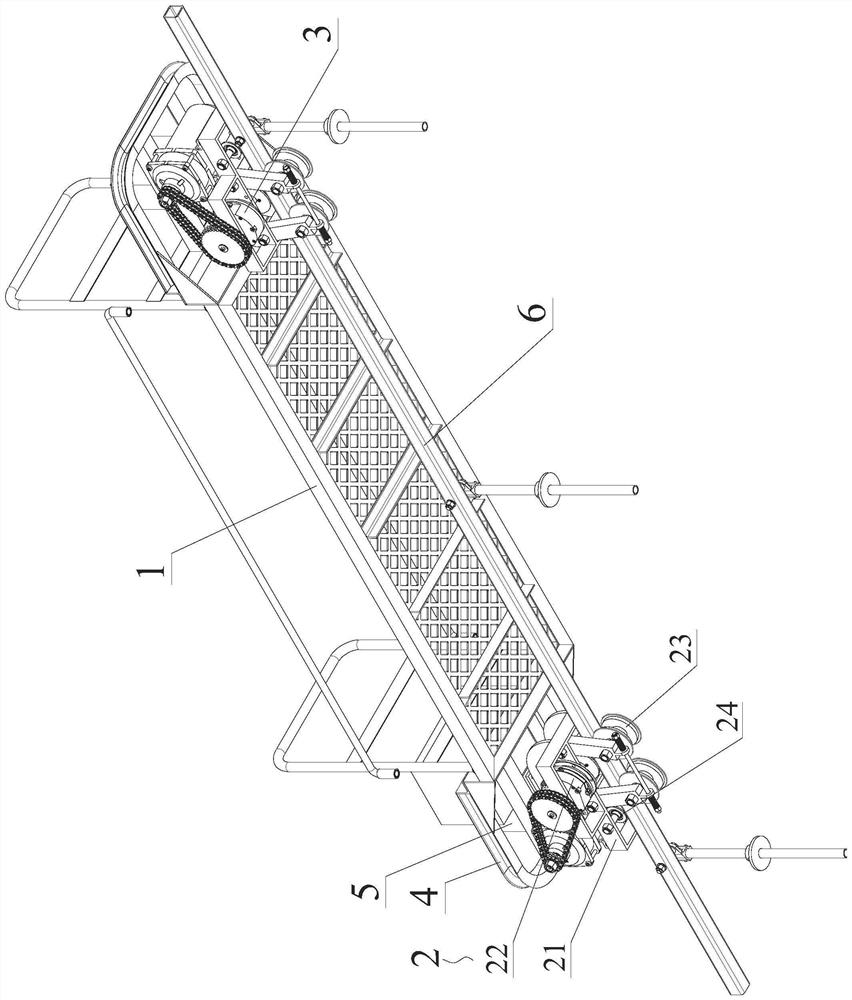 New energy power orchard rail transporter driving device