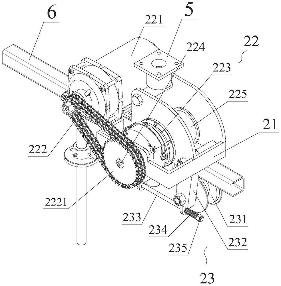 New energy power orchard rail transporter driving device