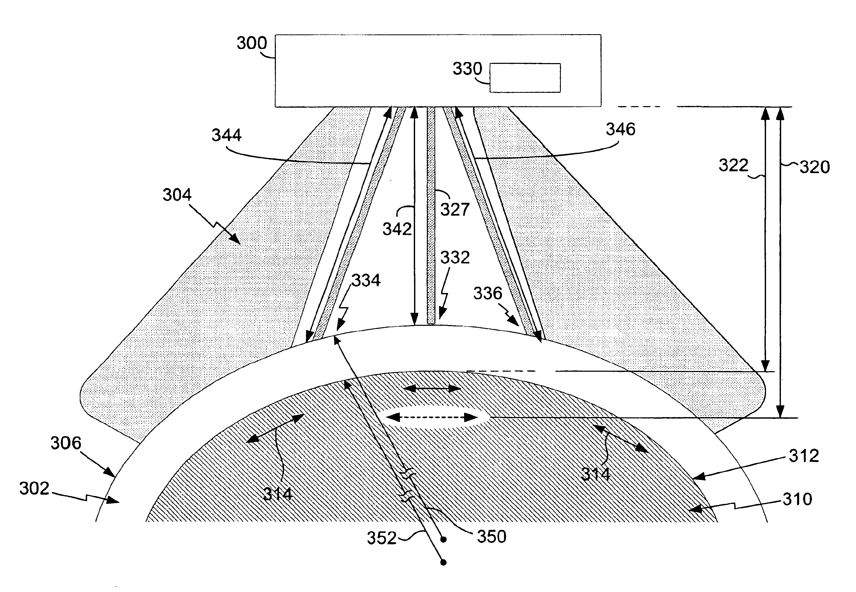 Method and apparatus for non-contact thickness measurement