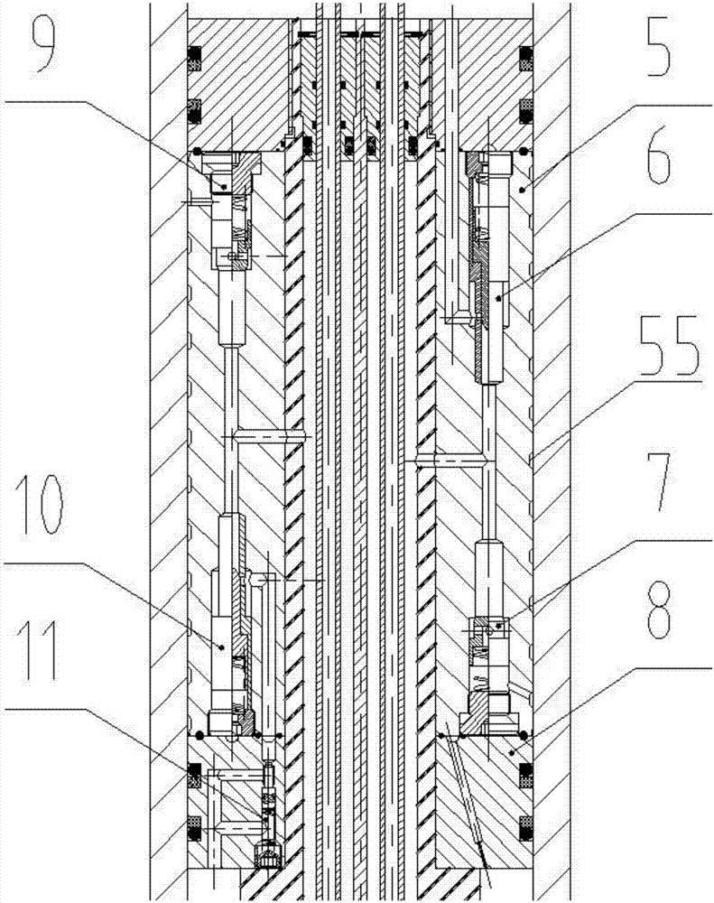 Integrated internal-expanding type mechanical-locking hydraulic supporting leg and operating method thereof