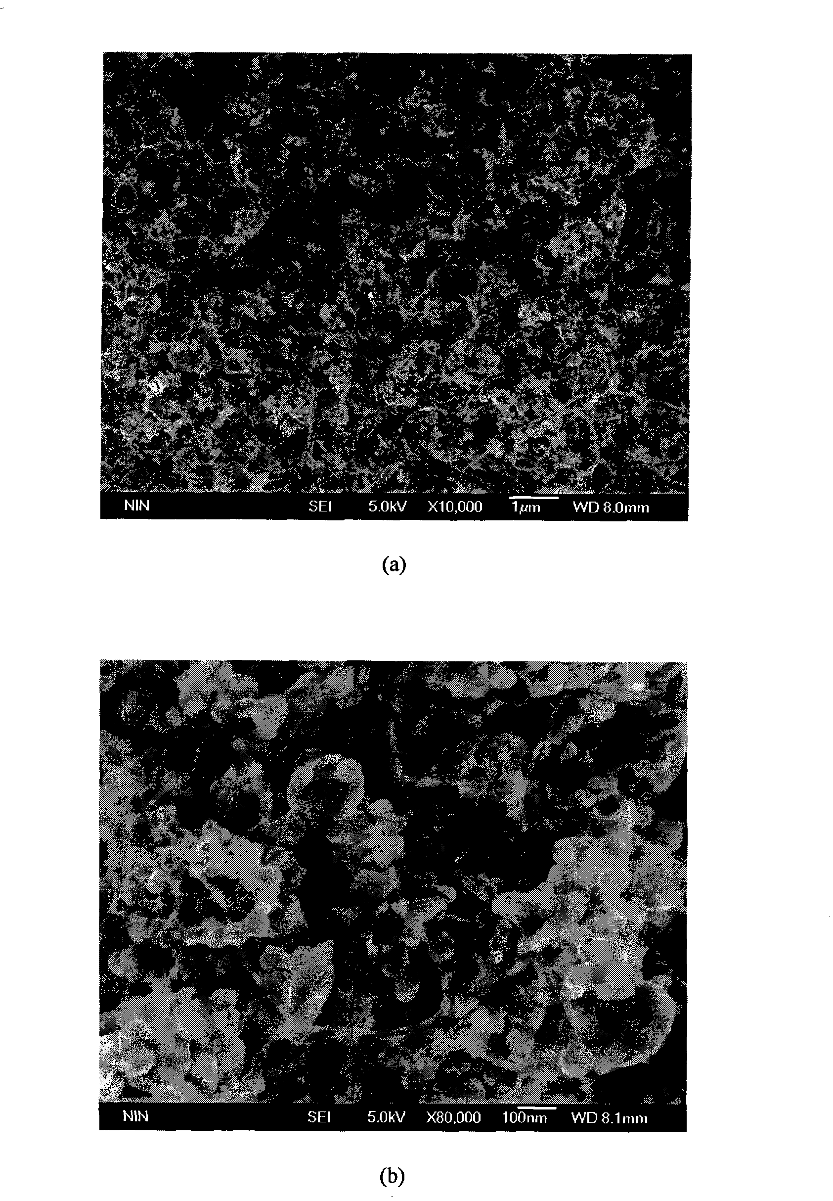 Double layer mixing structure carbon nano tube membrane field emission cathode and preparation thereof