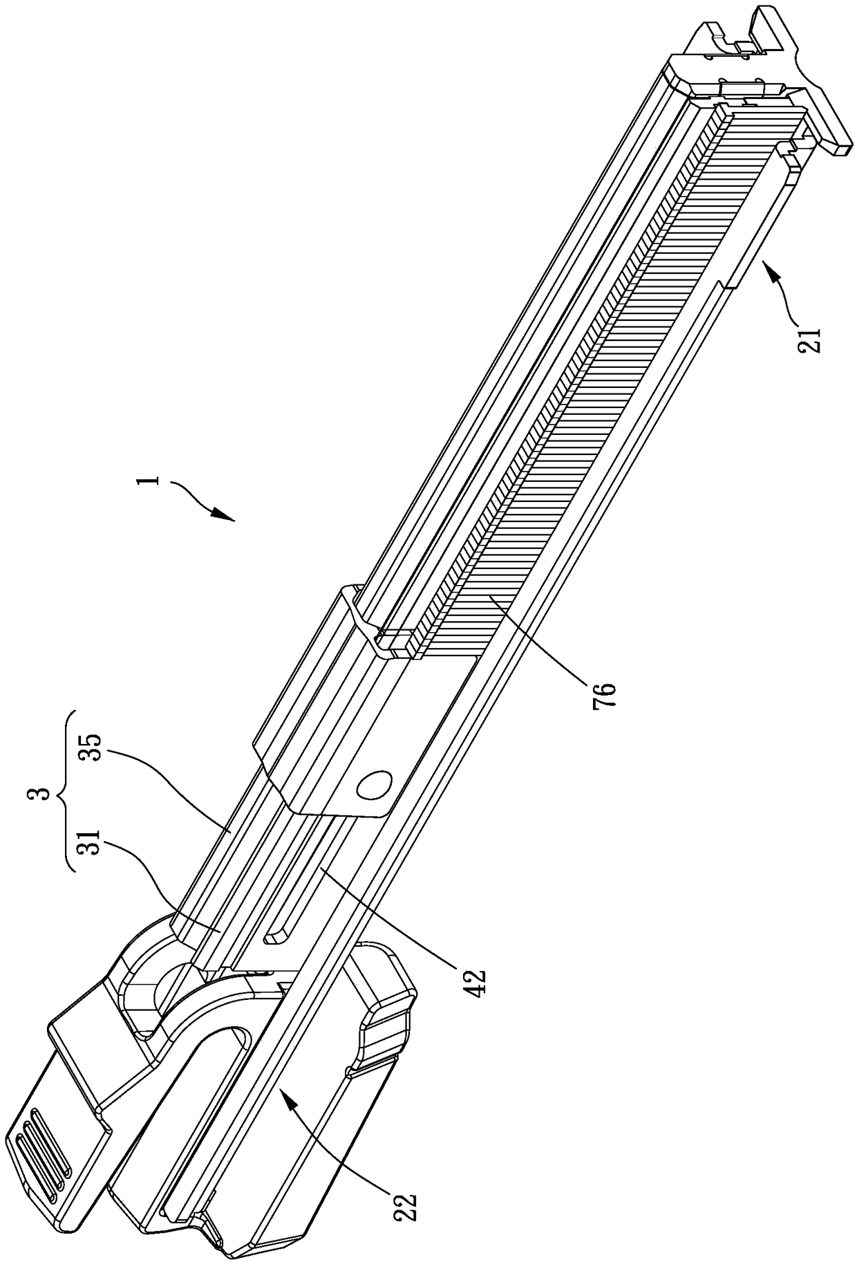 Nail box assembly and nail gun provided with same