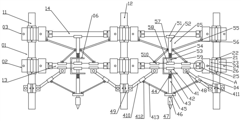 Scaffold connecting device for civil engineering