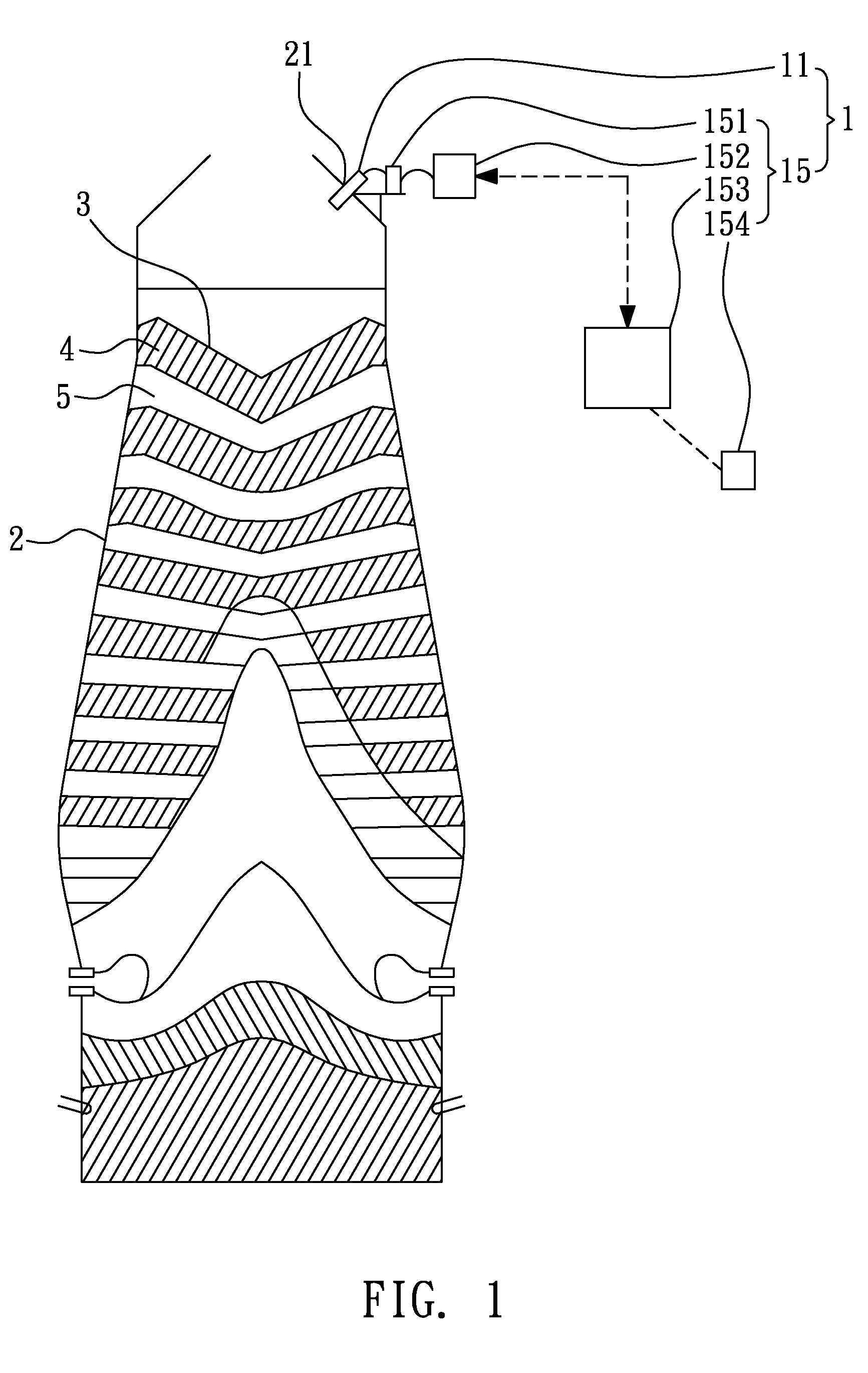 Resident measurement system for charge level of blast furnace