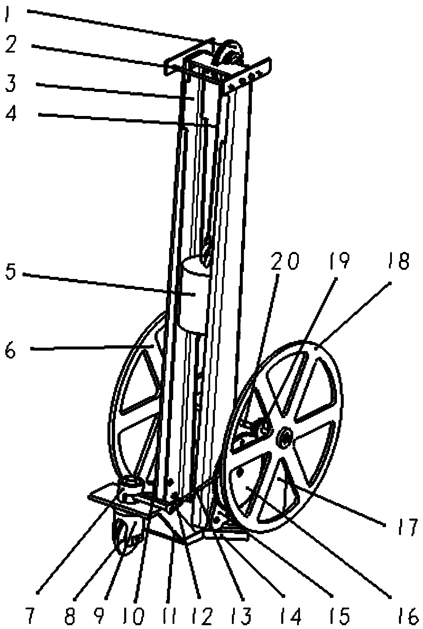 Trolley driven by gravitational potential energy and capable of walking along S-shaped route